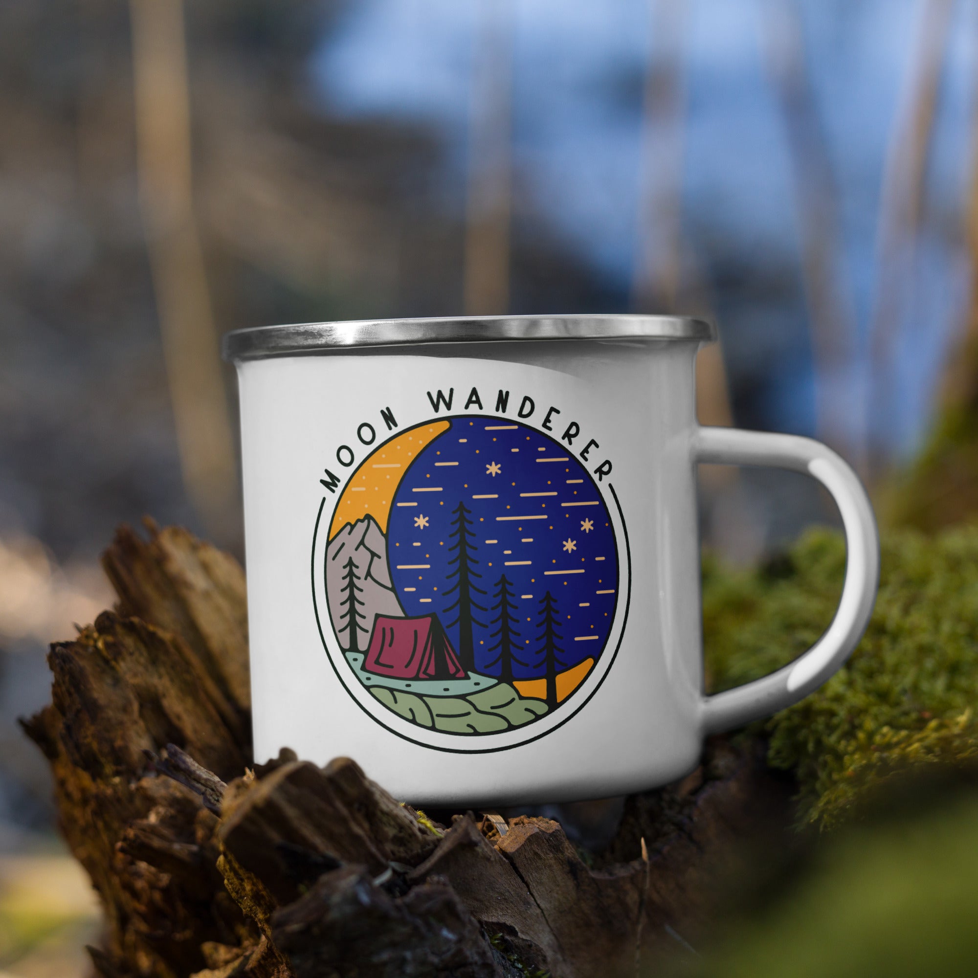 Moon Wanderer Enamel Mug