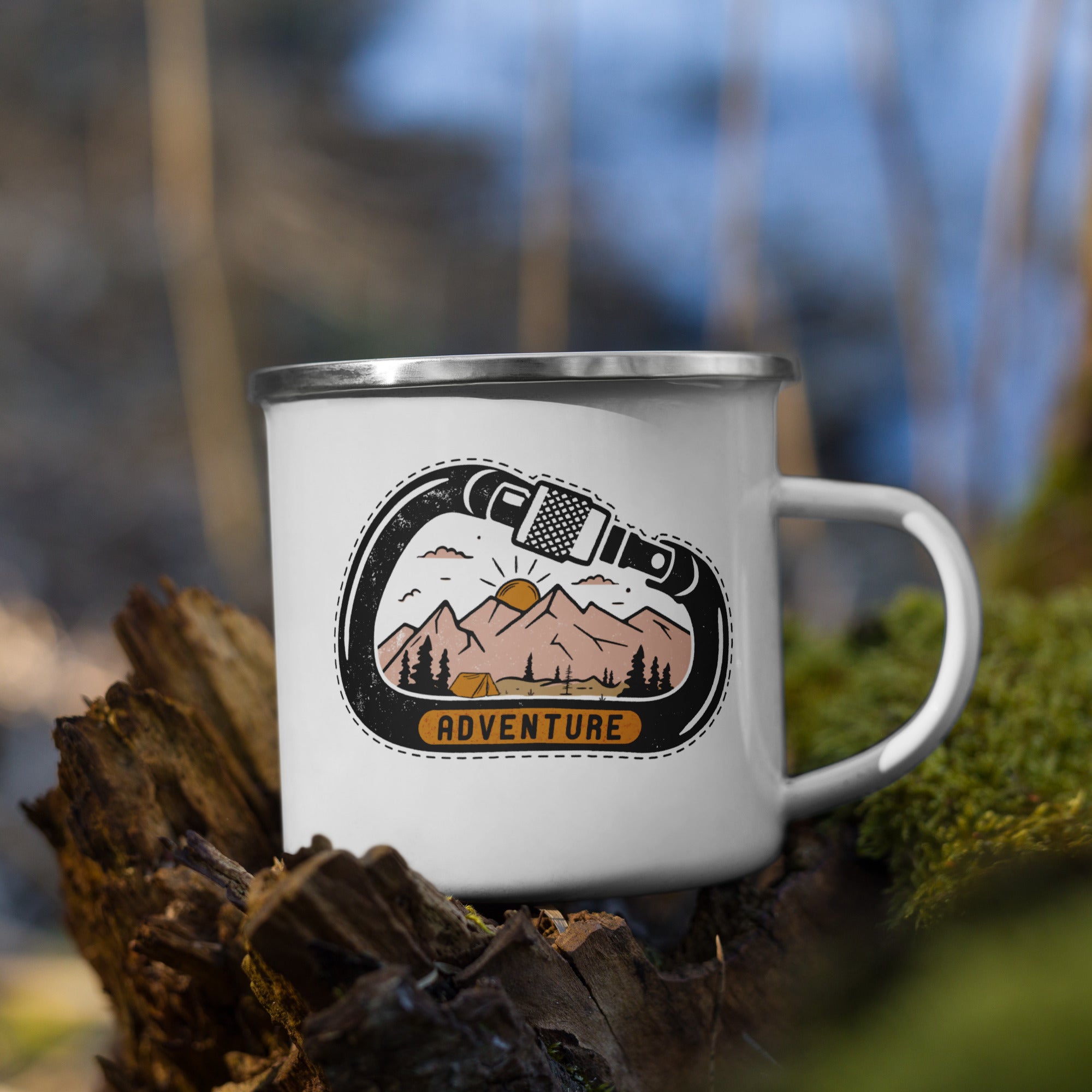 Adventure Carabiner Enamel Mug