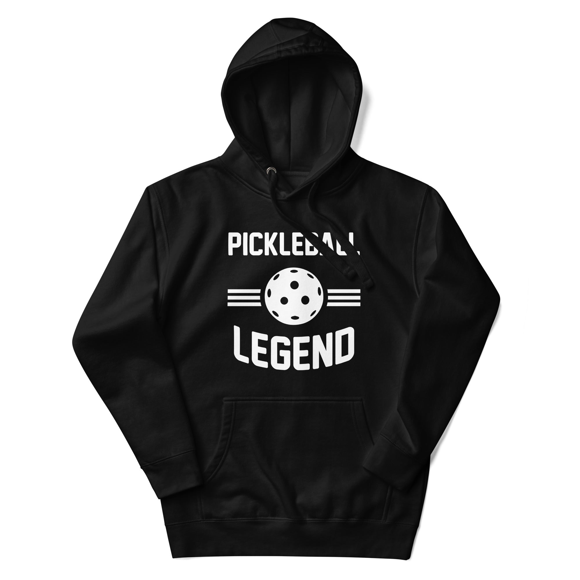 a black hoodie with a soccer ball on it