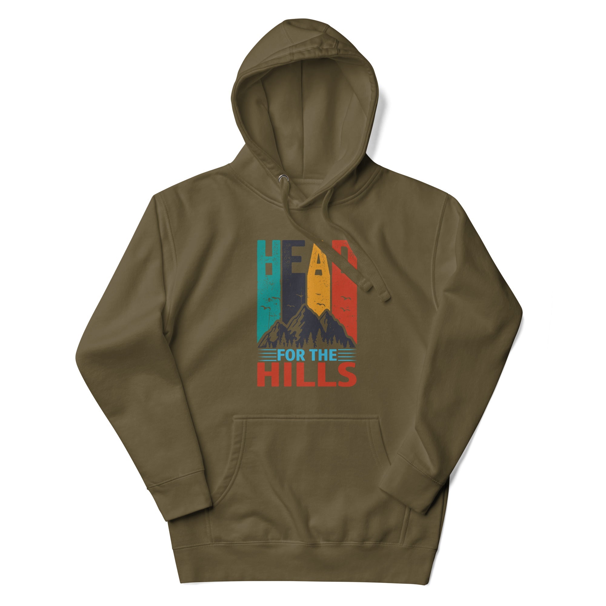 a brown hoodie with the words heat for the hills on it