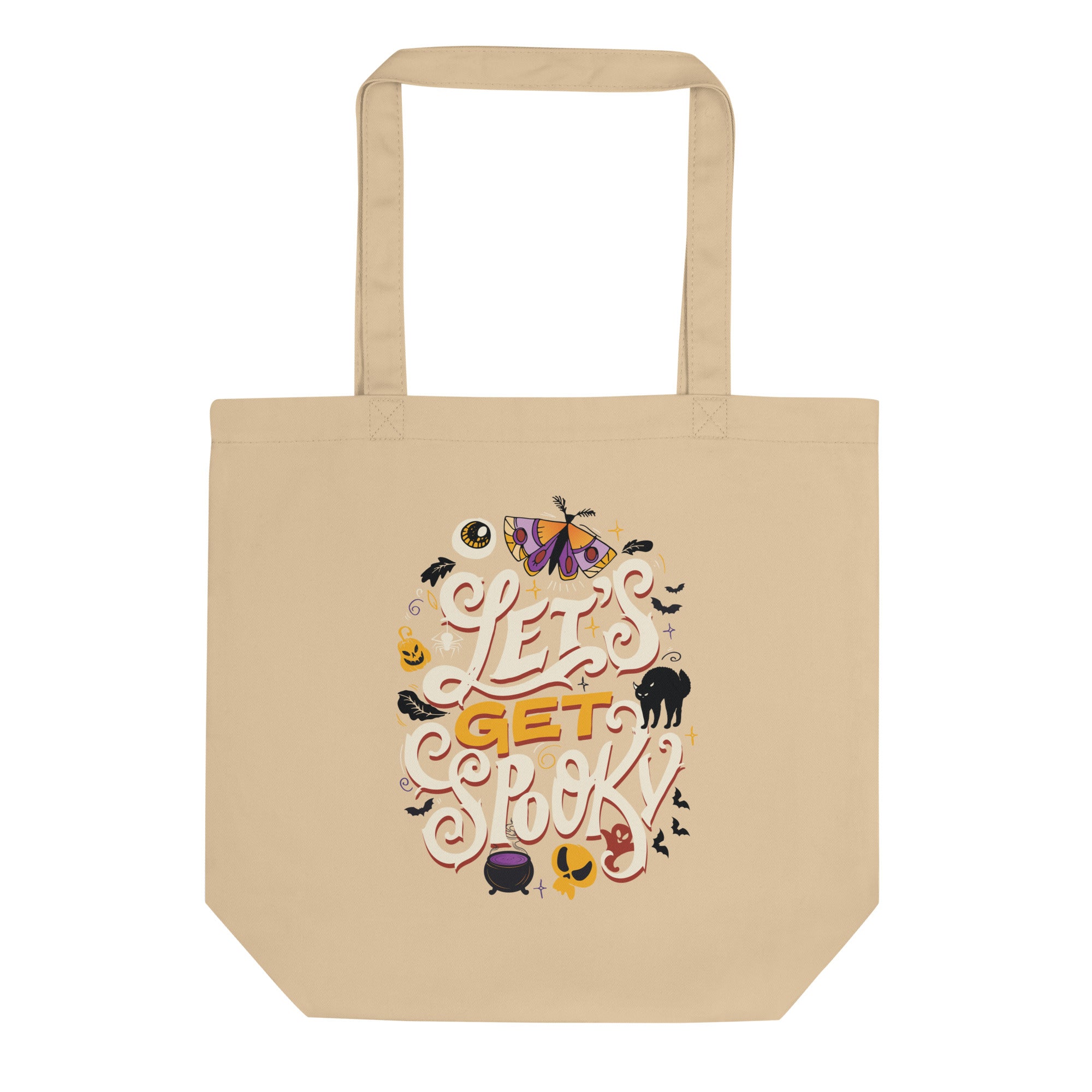 a tote bag with the words let's get spook on it