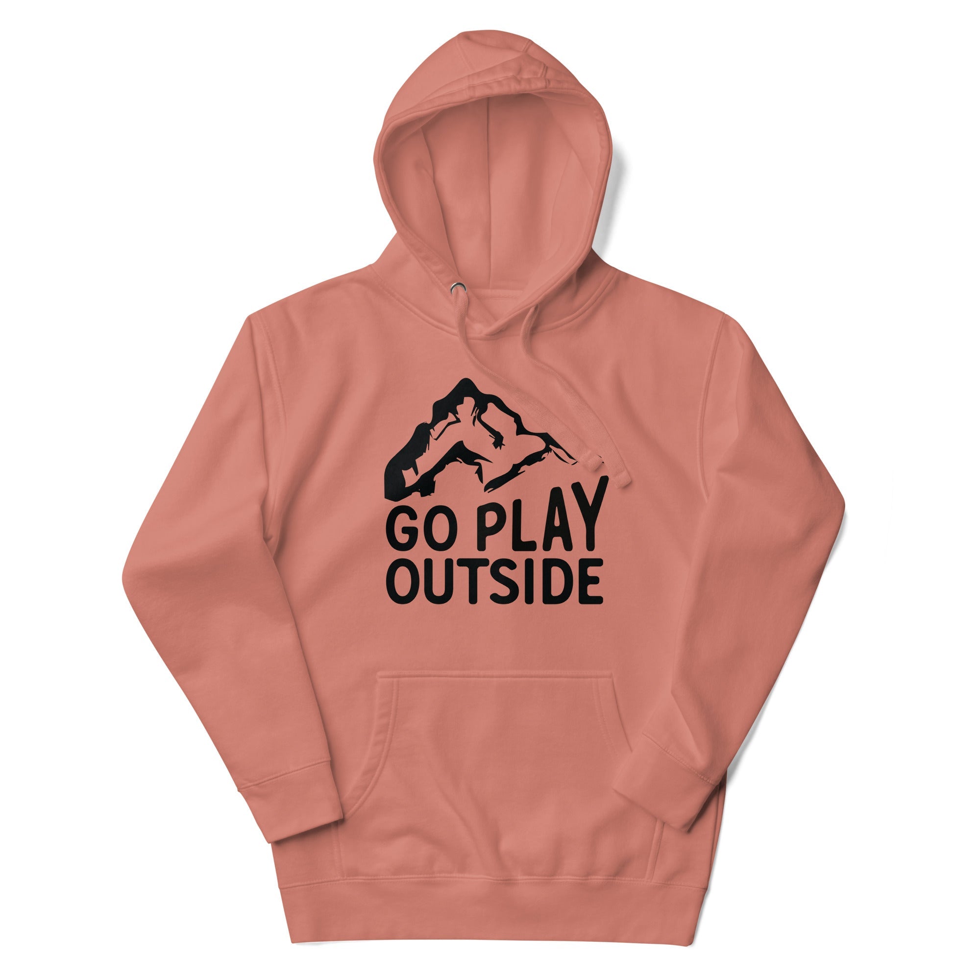 a pink hoodie that says go play outside