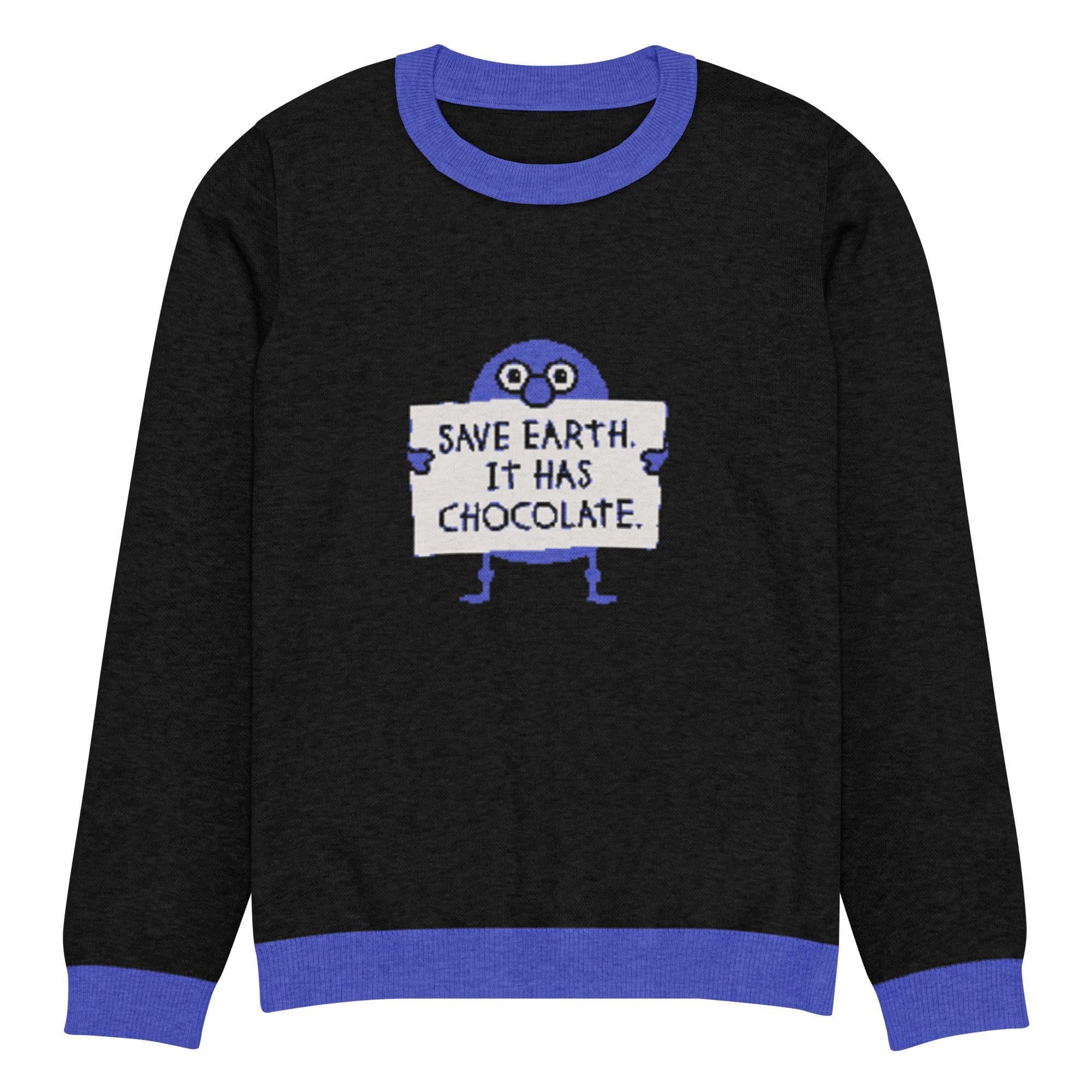 Knitted crew neck sweater