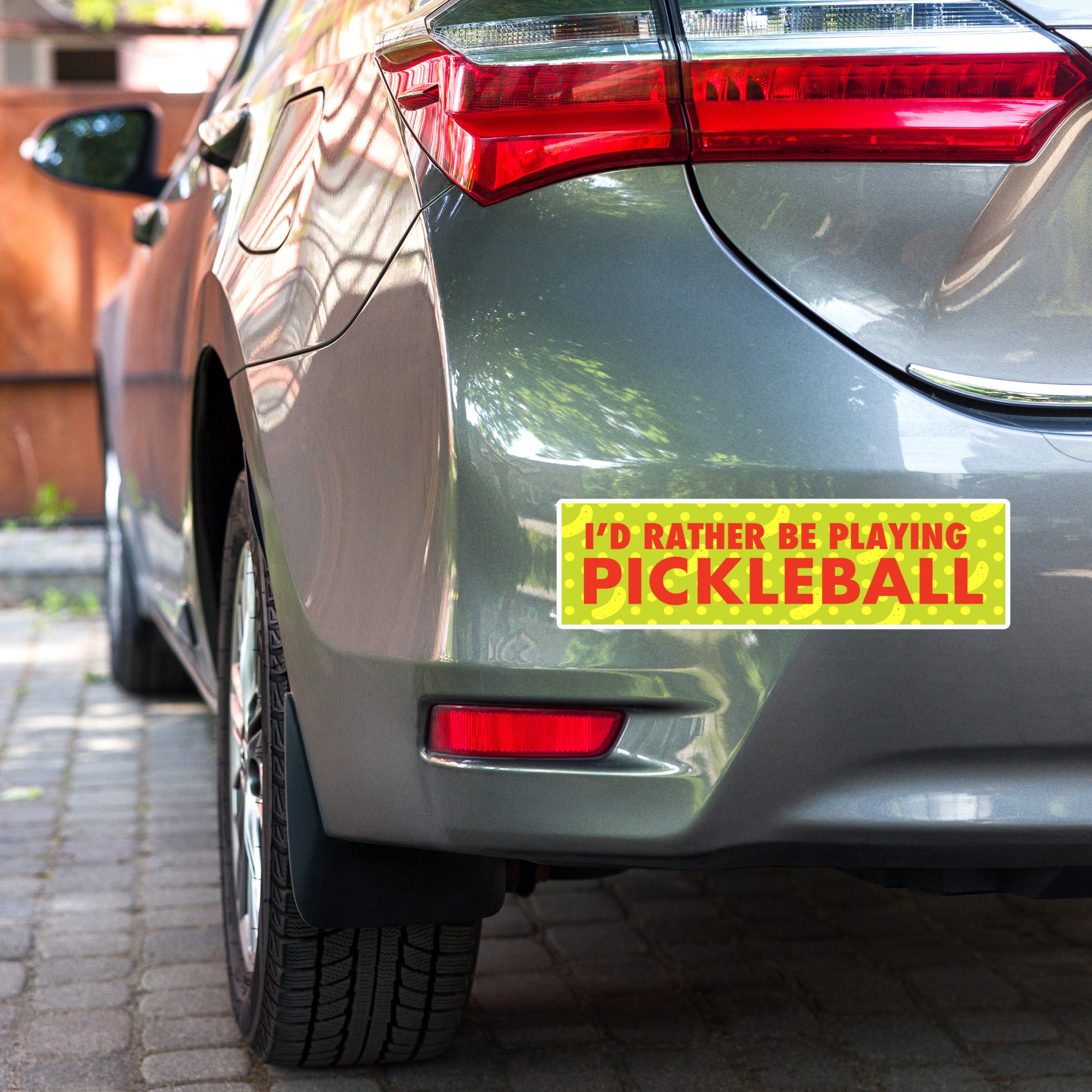 I'd Rather Be Playing Pickleball Bumper Sticker