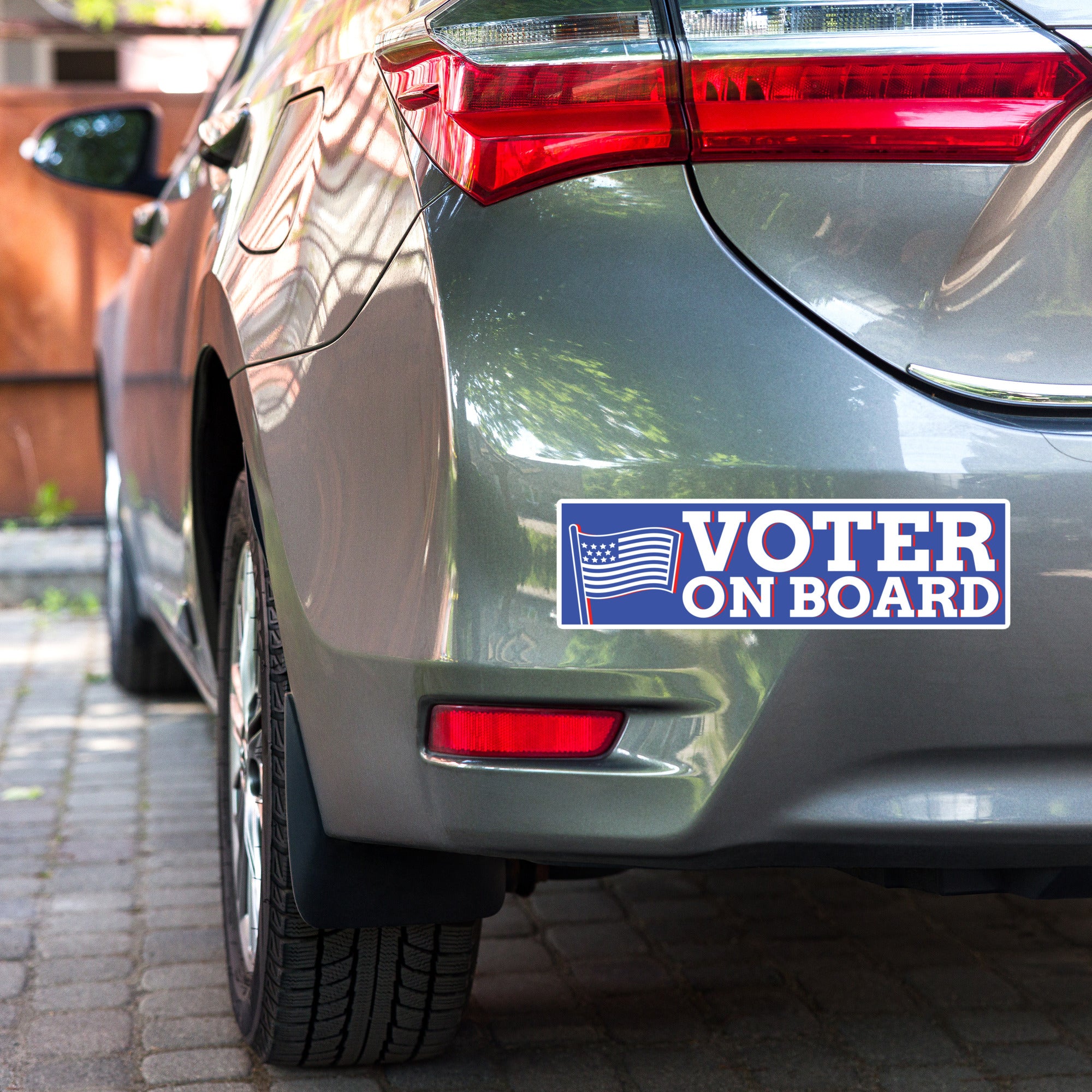 Blue Voter On Board Bumper Sticker