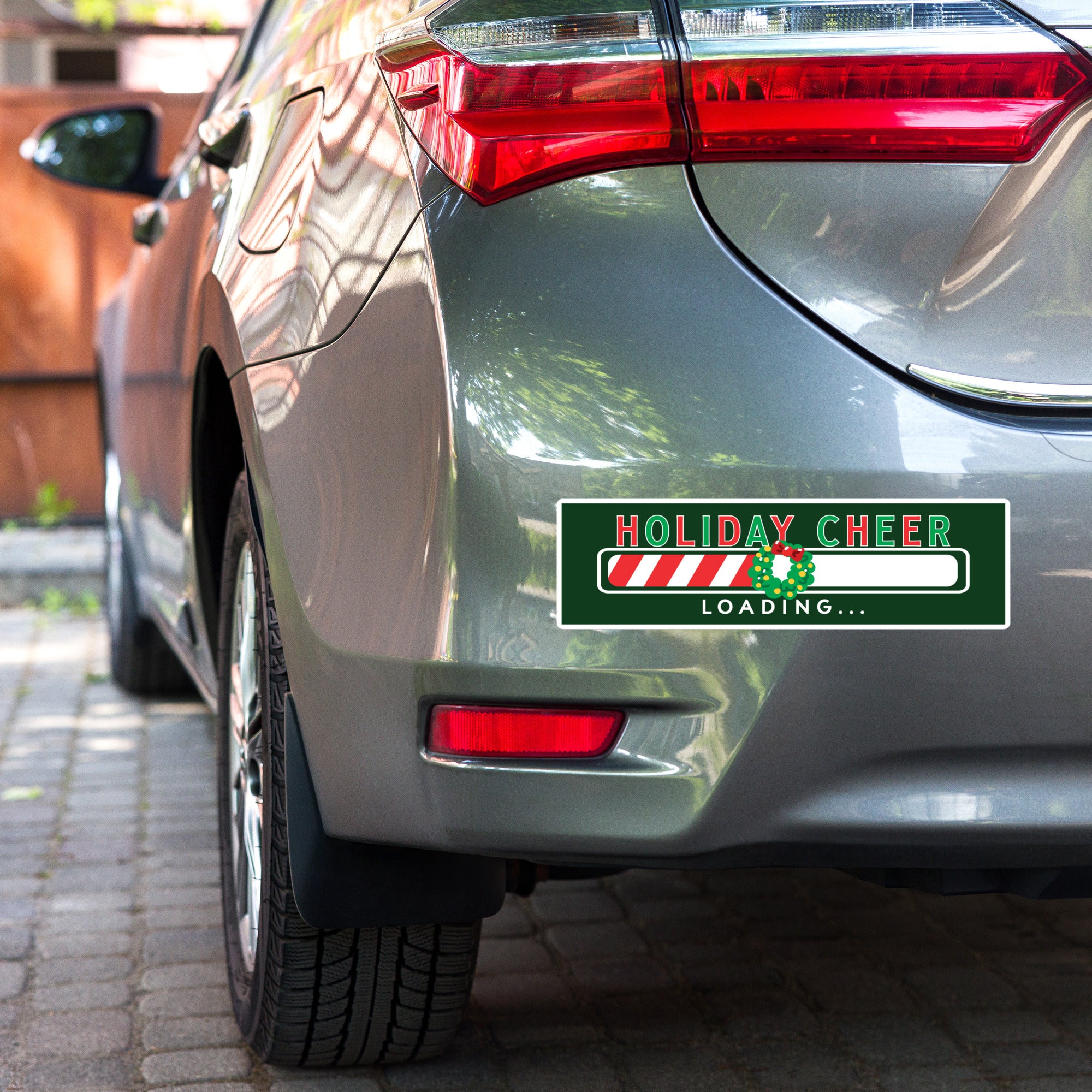 Holiday Cheer Loading Bumper Sticker