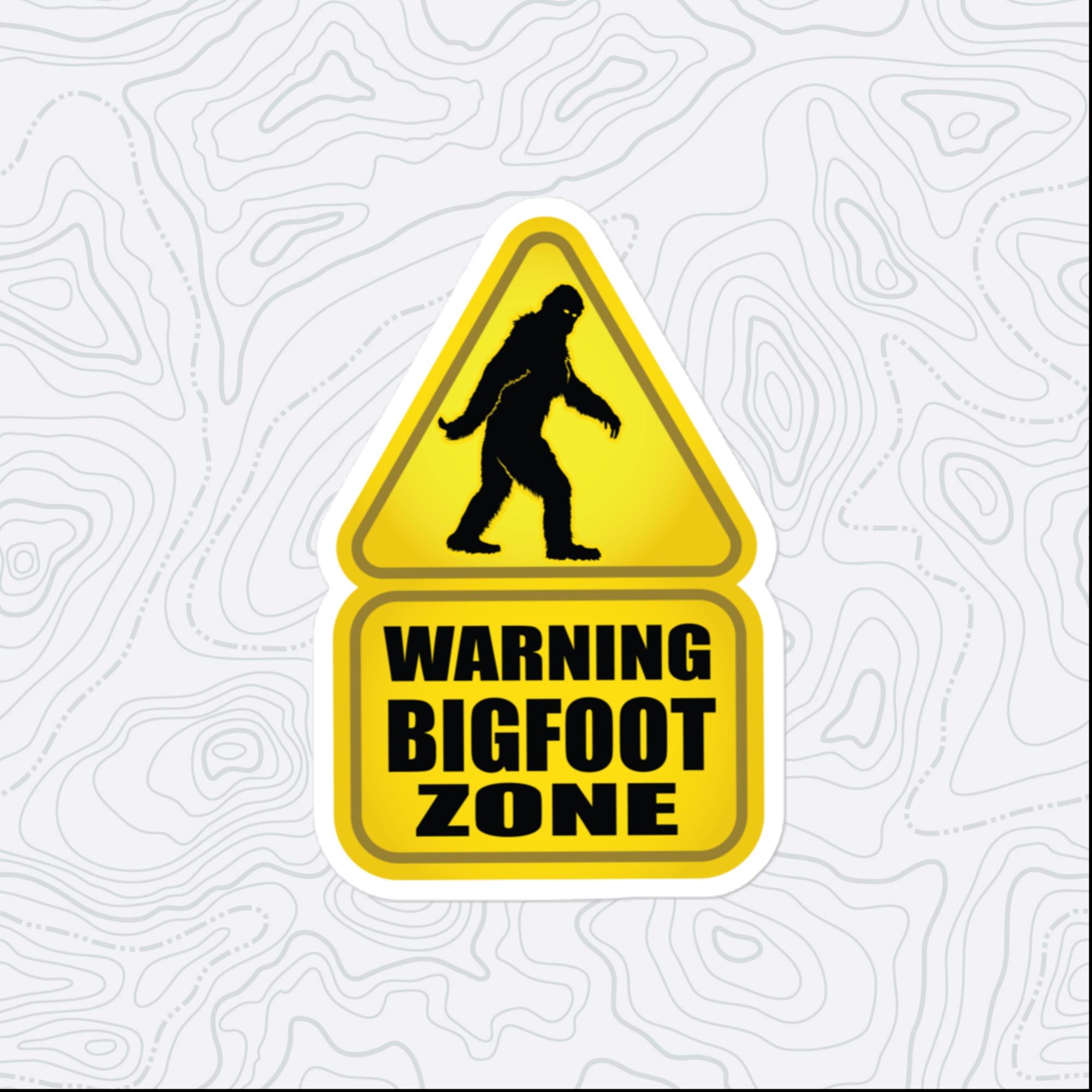 Bigfoot Zone Sticker, Large 4in Vinyl Sticker