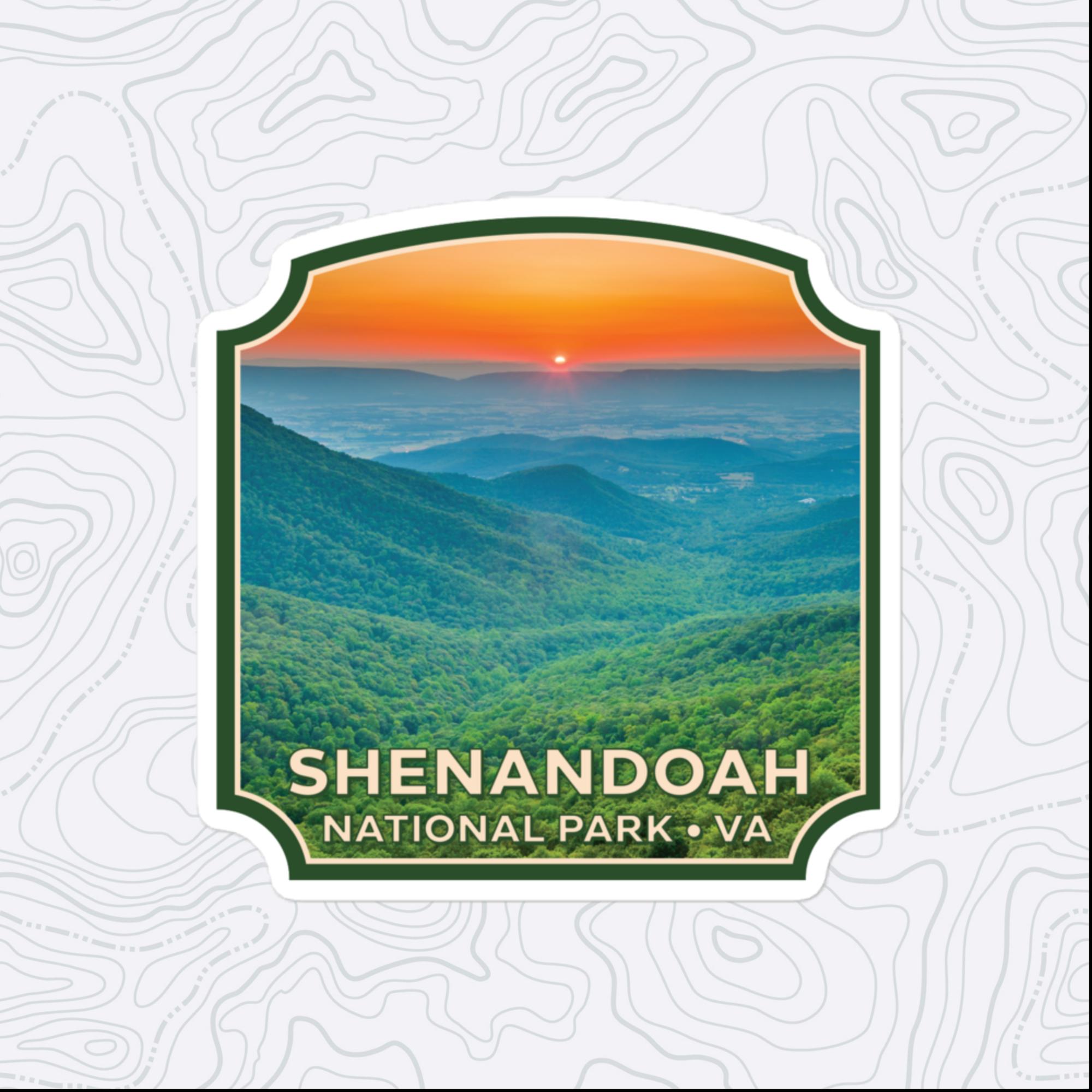 Shenandoah National Park Sticker, Large 4in Vinyl Sticker