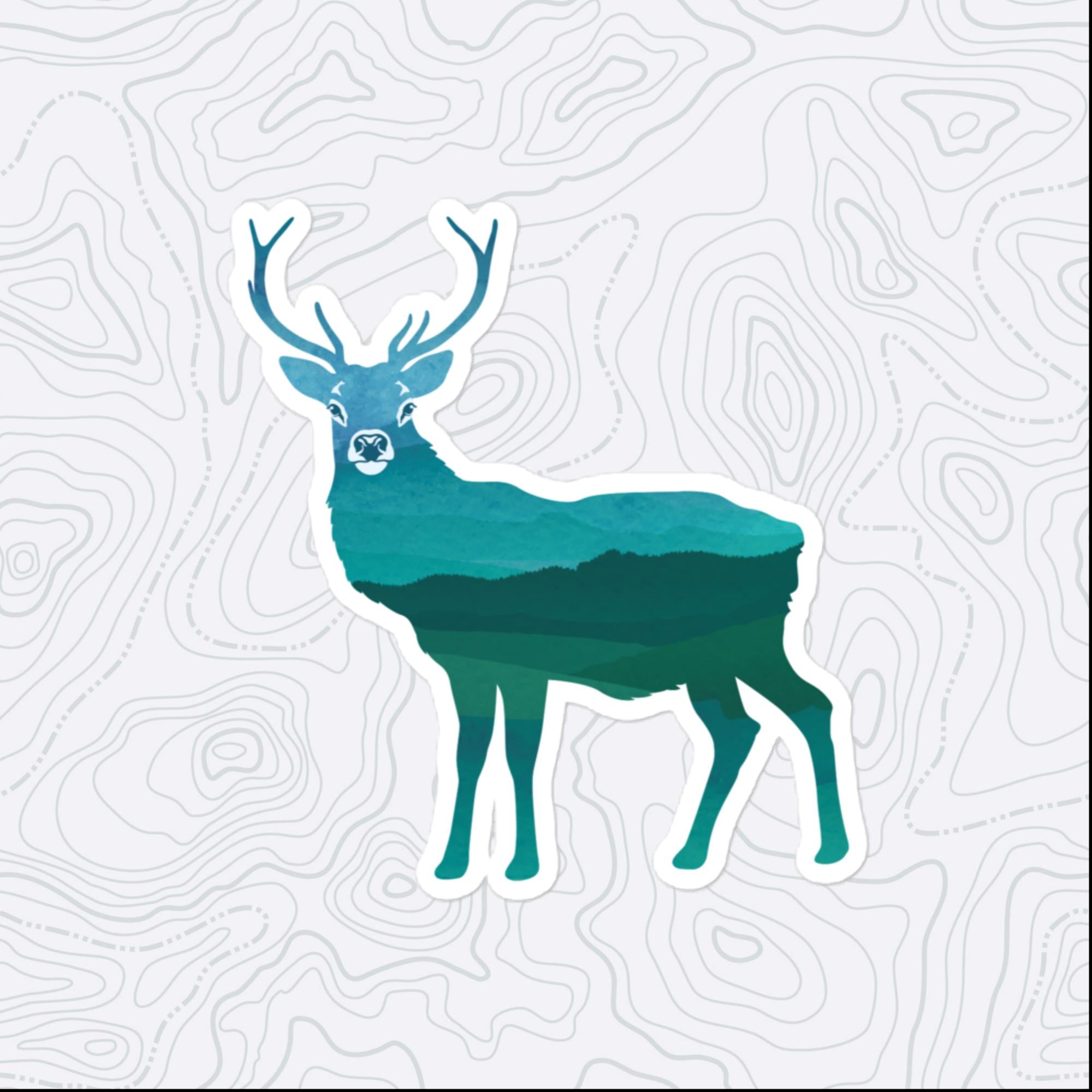 Deer Sticker, Large 4in Vinyl Sticker