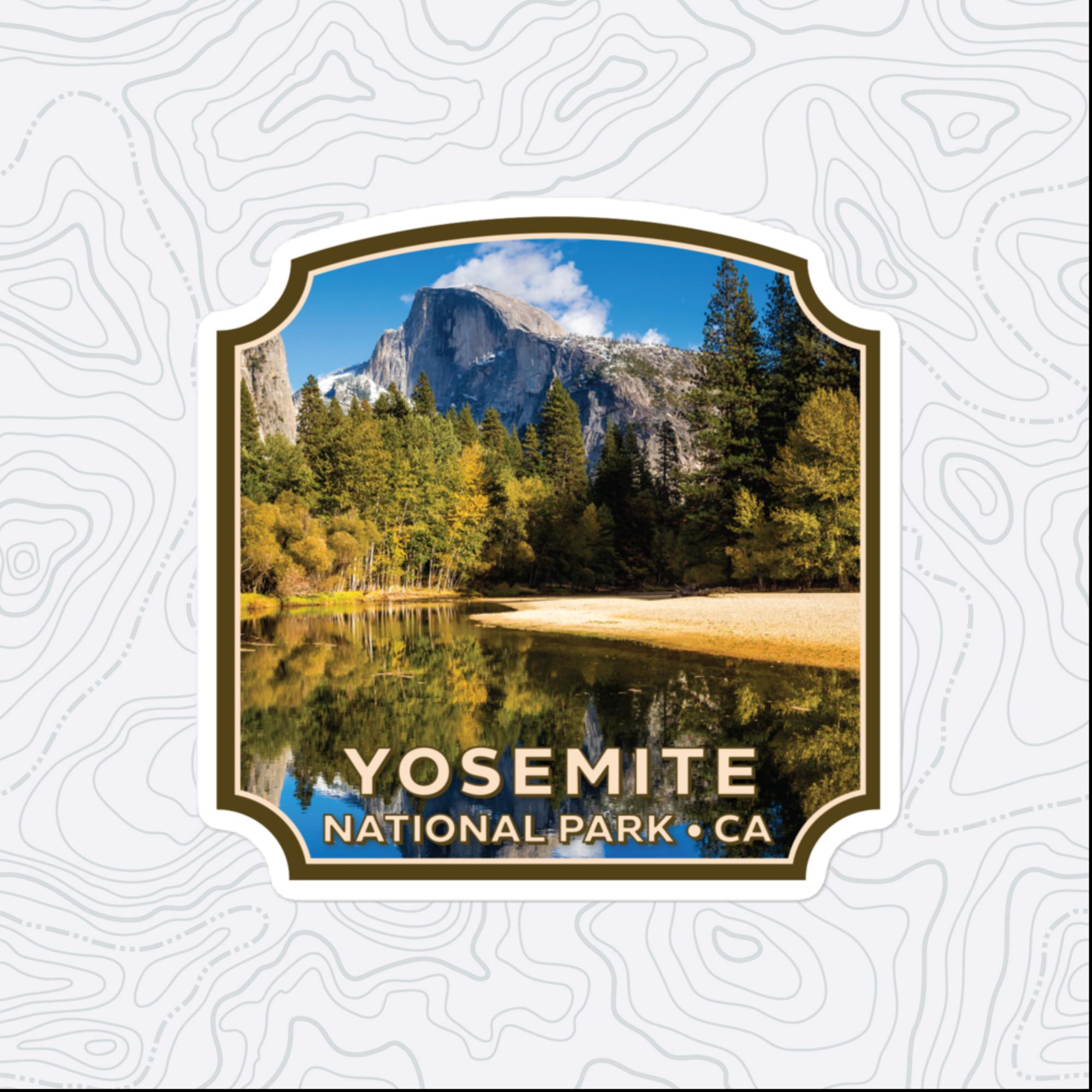 Yosemite National Park Sticker, Large 4in Vinyl Sticker