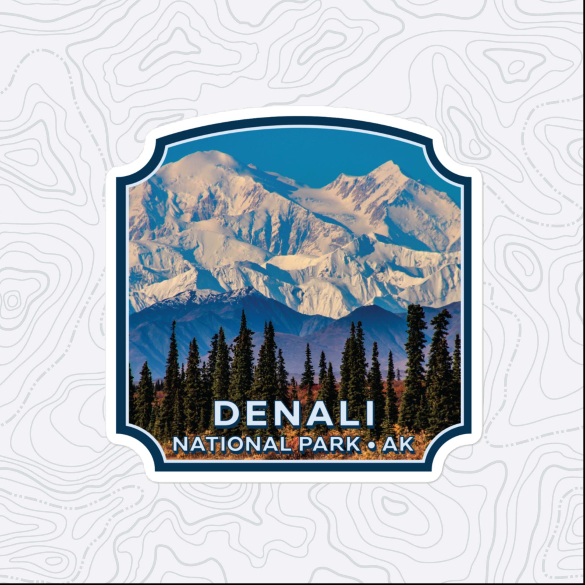 Denali National Park Sticker, Large 4in Vinyl Sticker