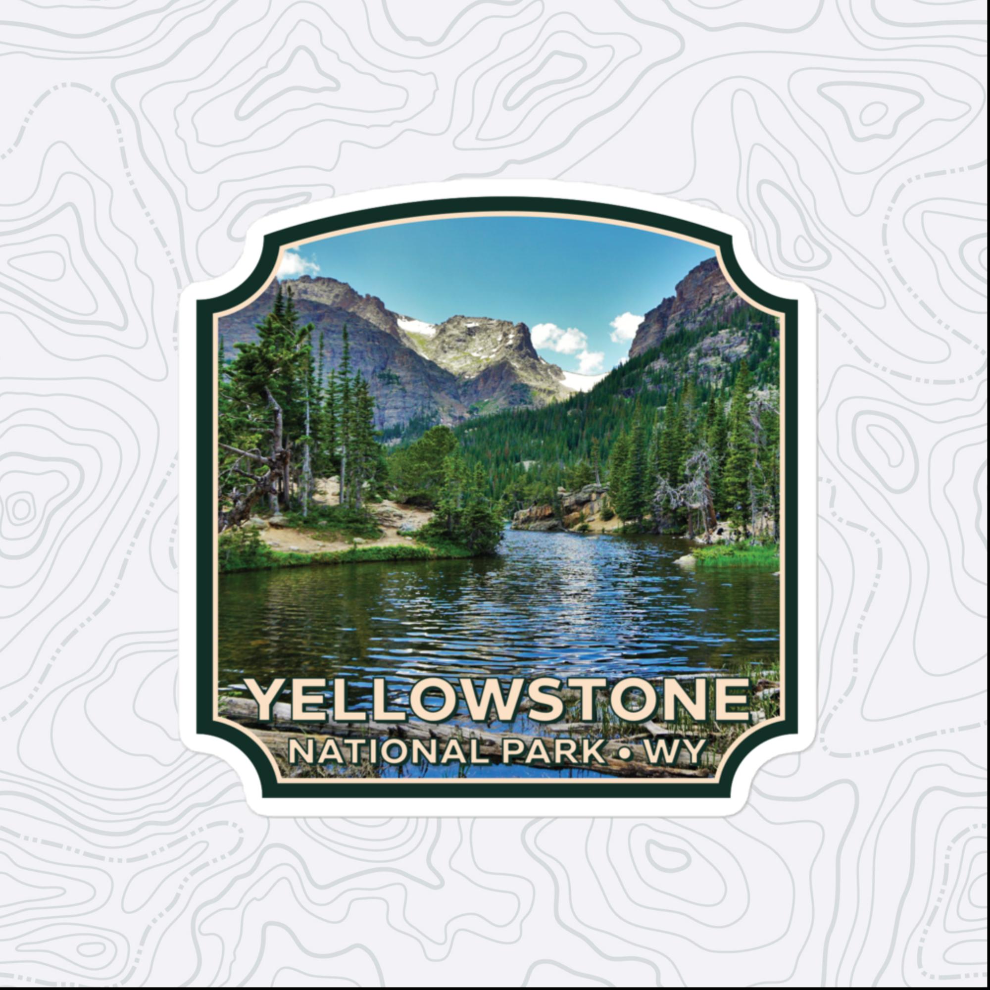 Yellowstone National Park Sticker, Large 4in Vinyl Sticker