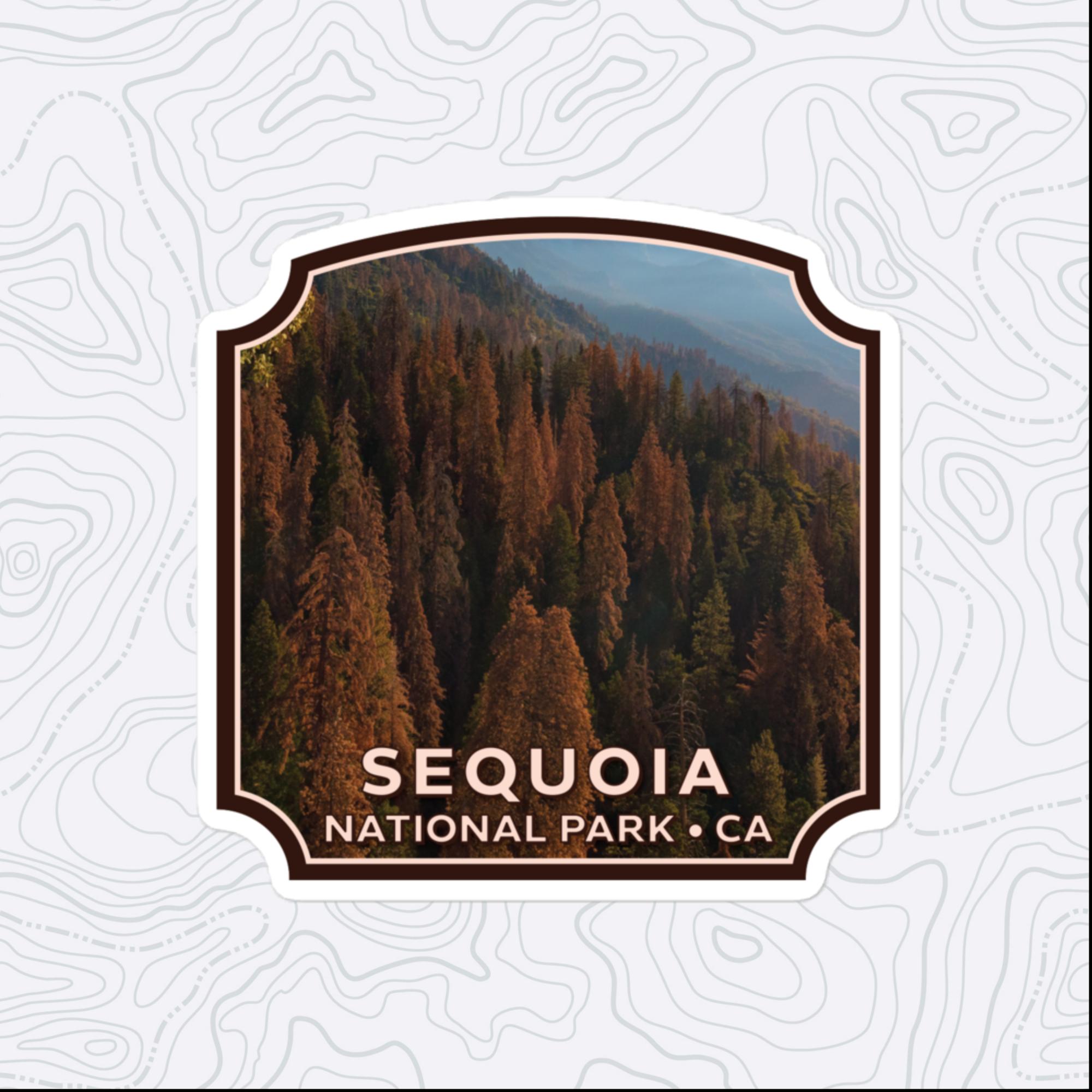 Sequoia National Park Sticker, Large 4in Vinyl Sticker