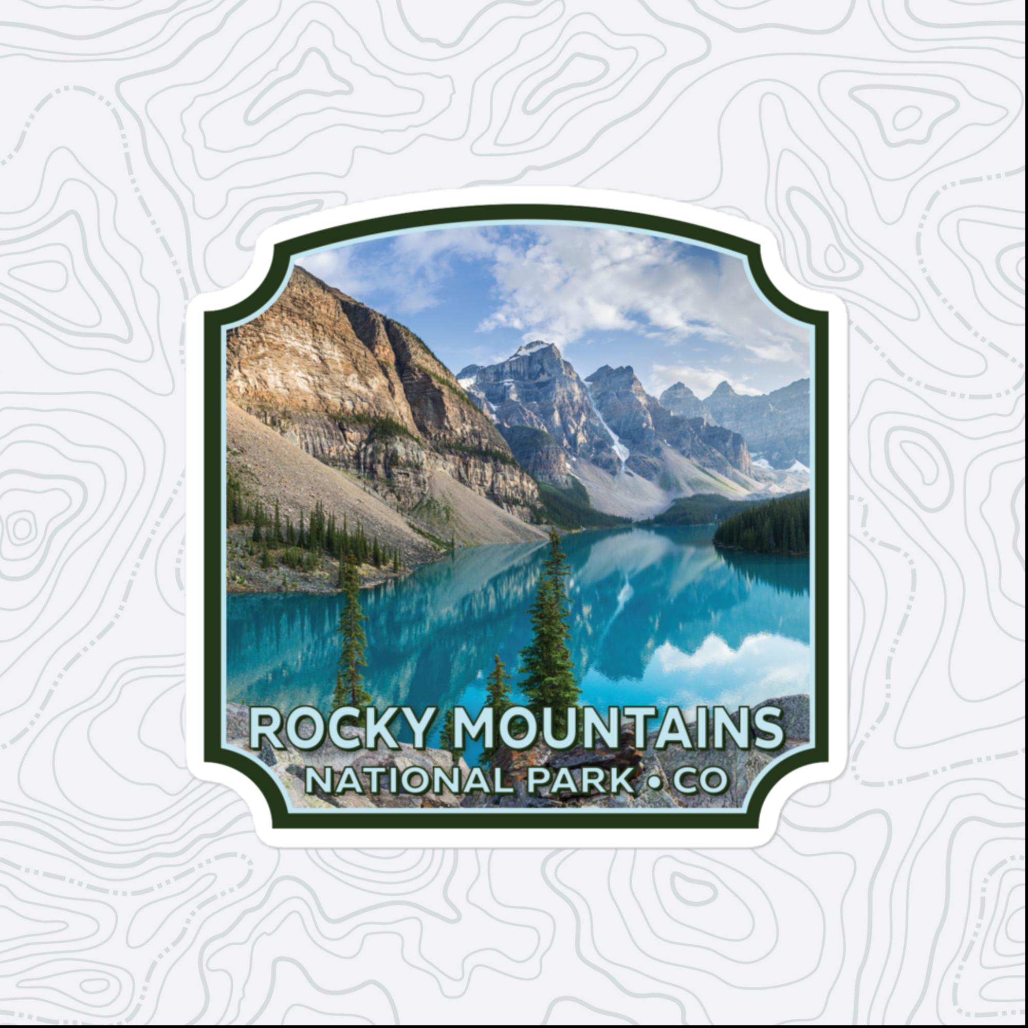 Rocky Mountains National Park Sticker, Large 4in Vinyl Sticker