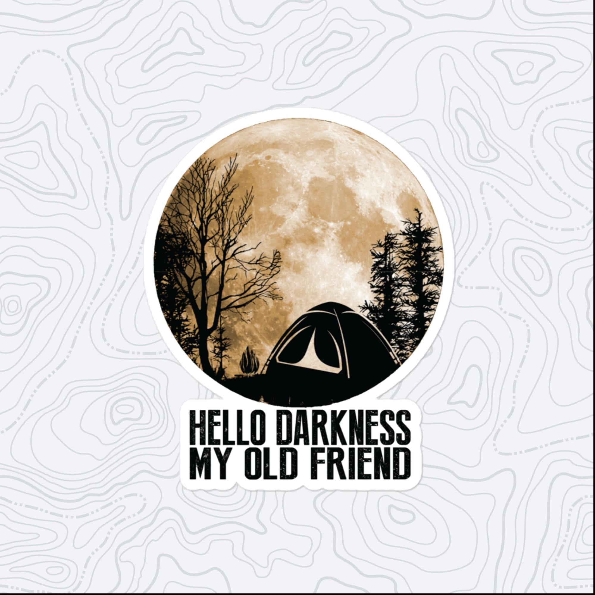 Hello Darkness Sticker Sticker, Large 4in Vinyl Sticker