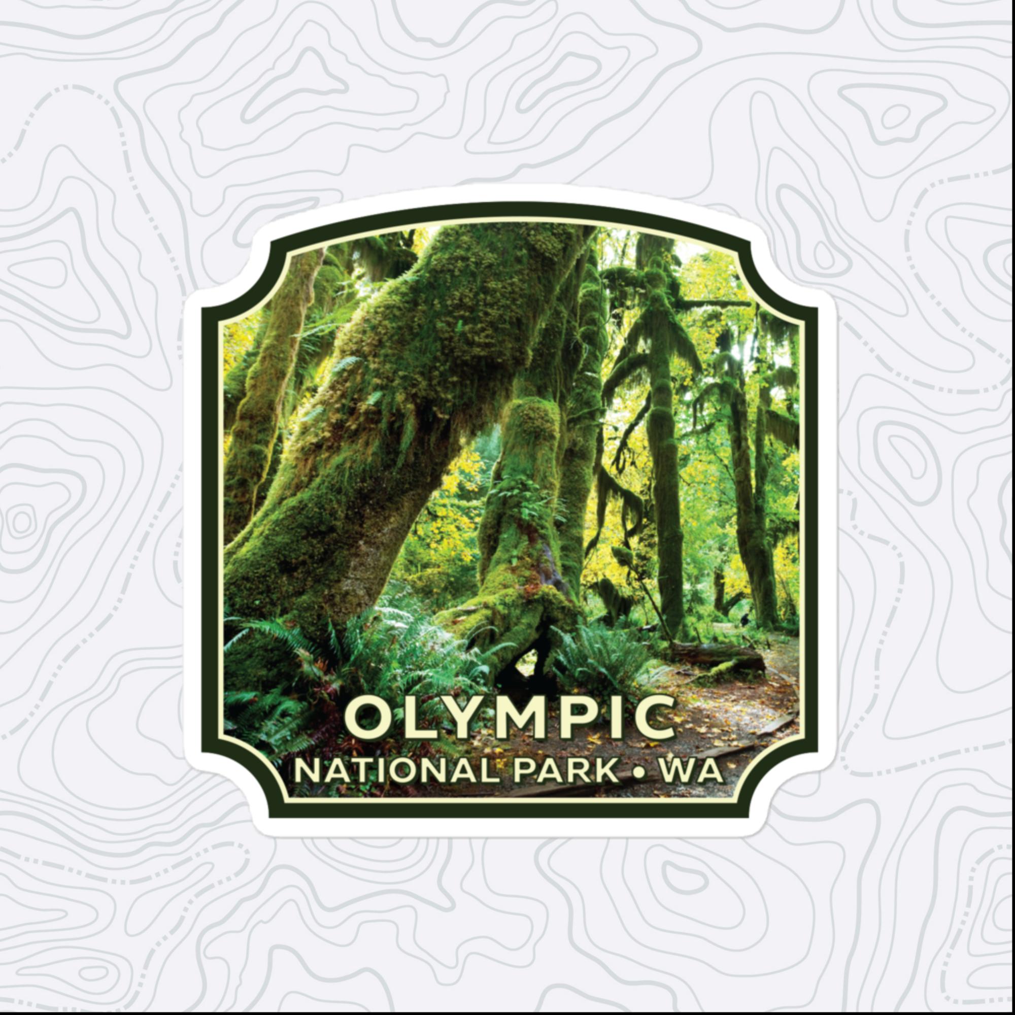 Olympic National Park Sticker, Large 4in Vinyl Sticker