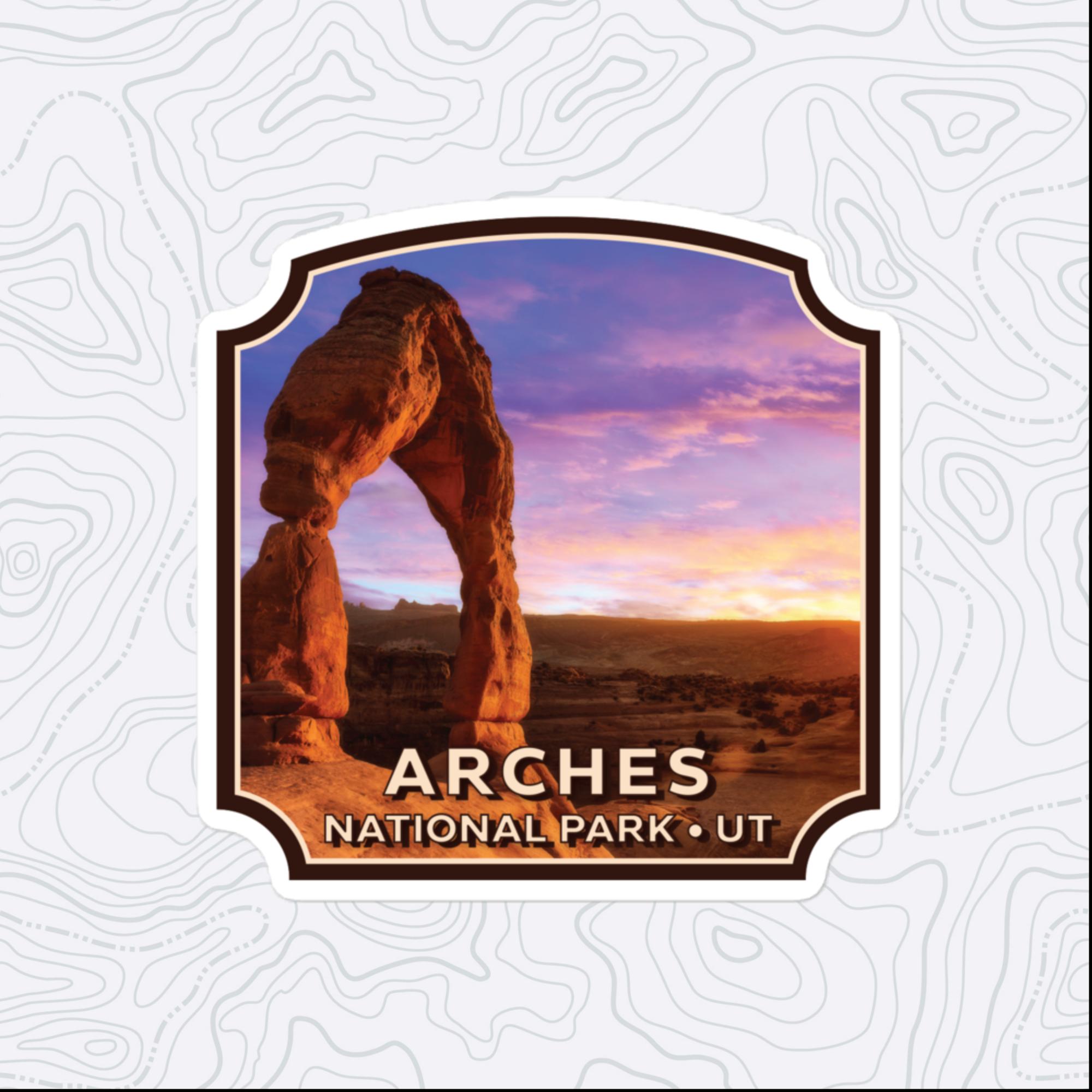 Arches National Park Sticker, Large 4in Vinyl Sticker