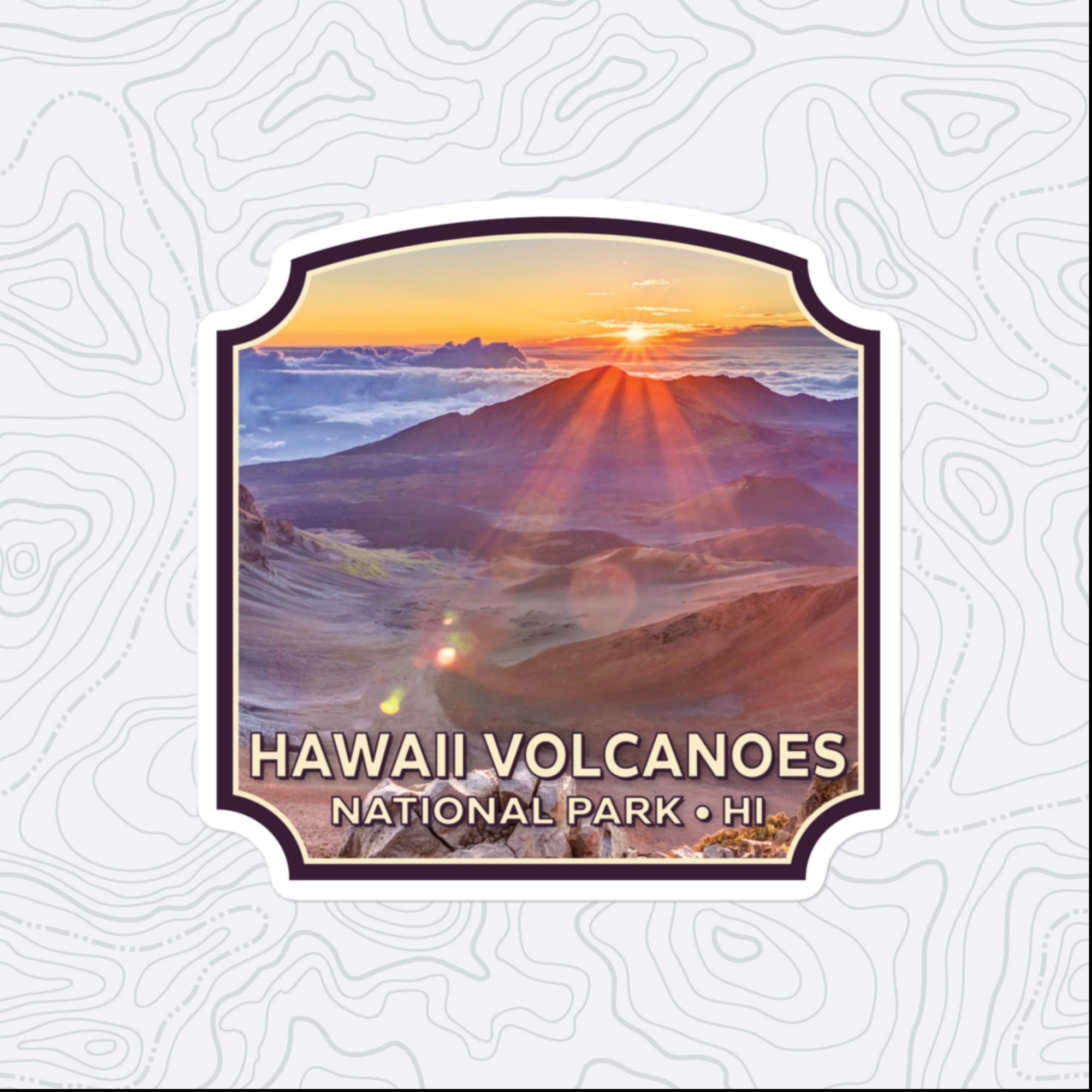 Hawaii Volcanos National Park Sticker, Large 4in Vinyl Sticker