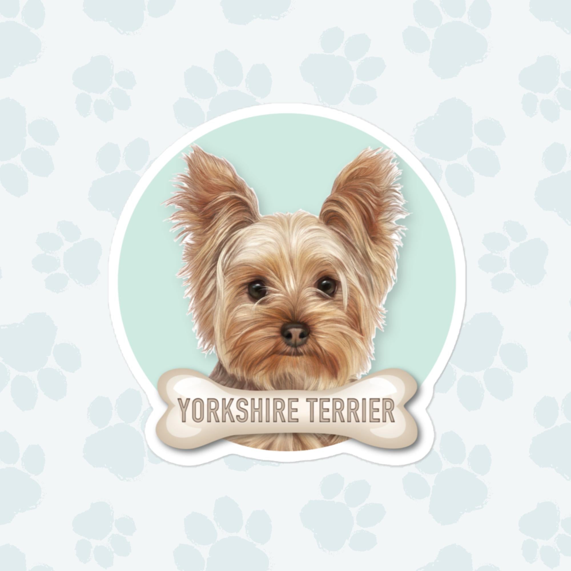 Yorkshire Terrier Sticker, Large 4in Vinyl Sticker