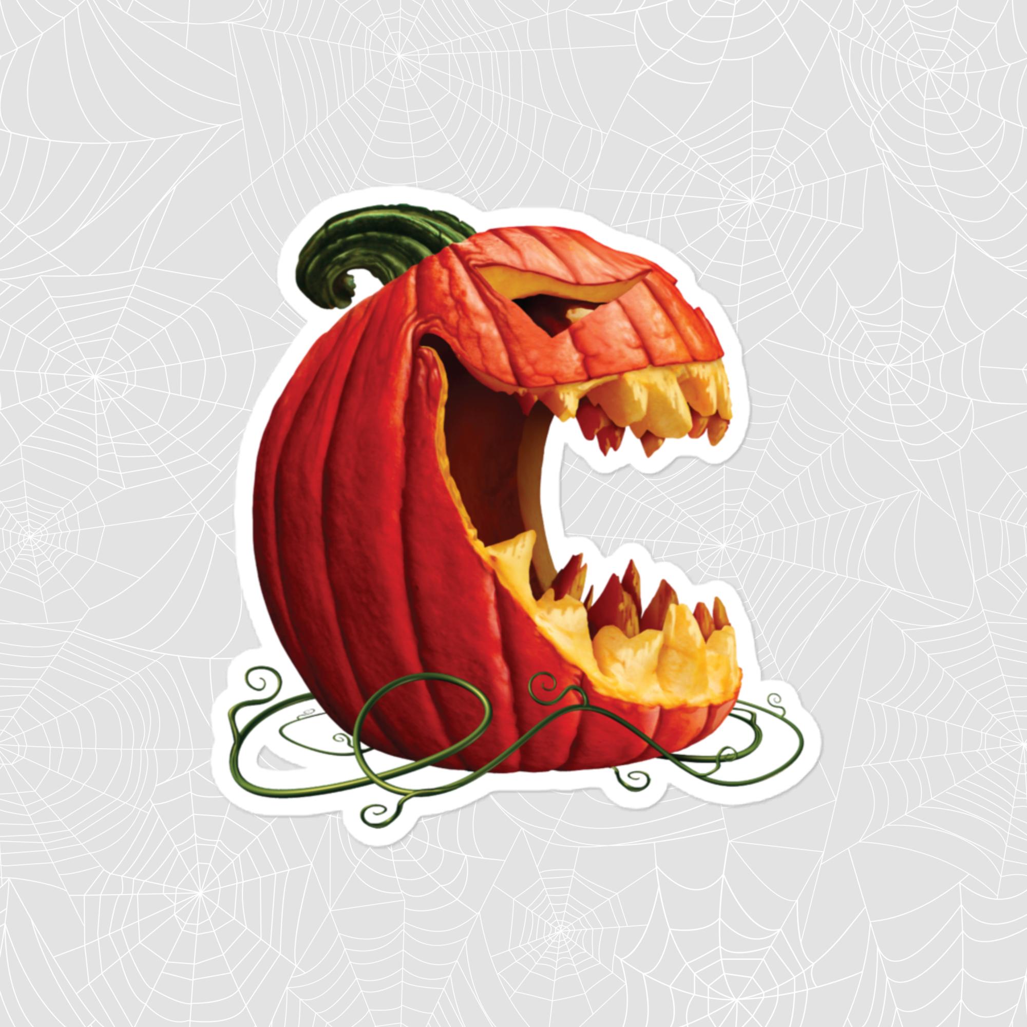 Jack-O-Lantern Sticker, Large 4in Vinyl Sticker