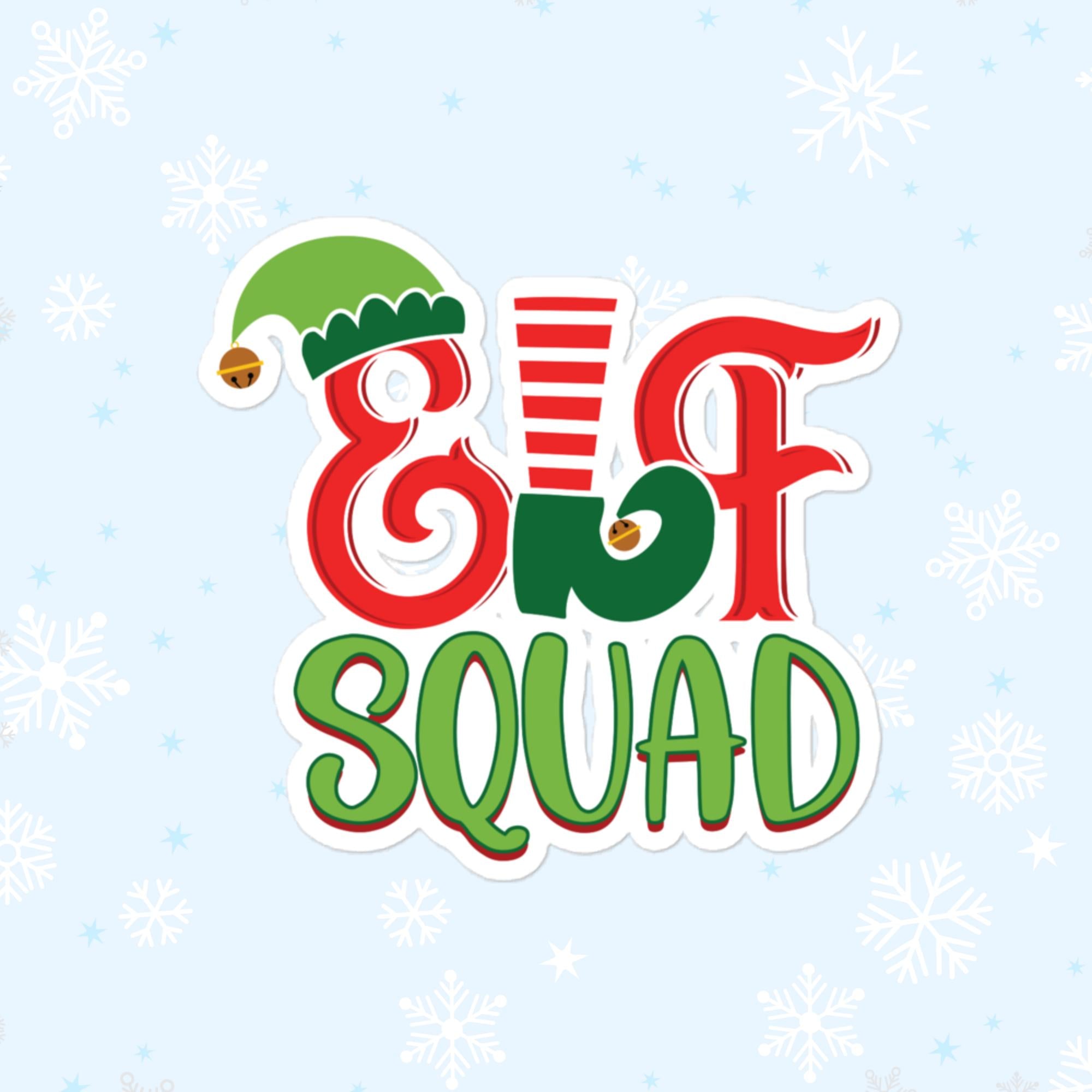 Elf Squad Sticker, Large 4in Vinyl Sticker