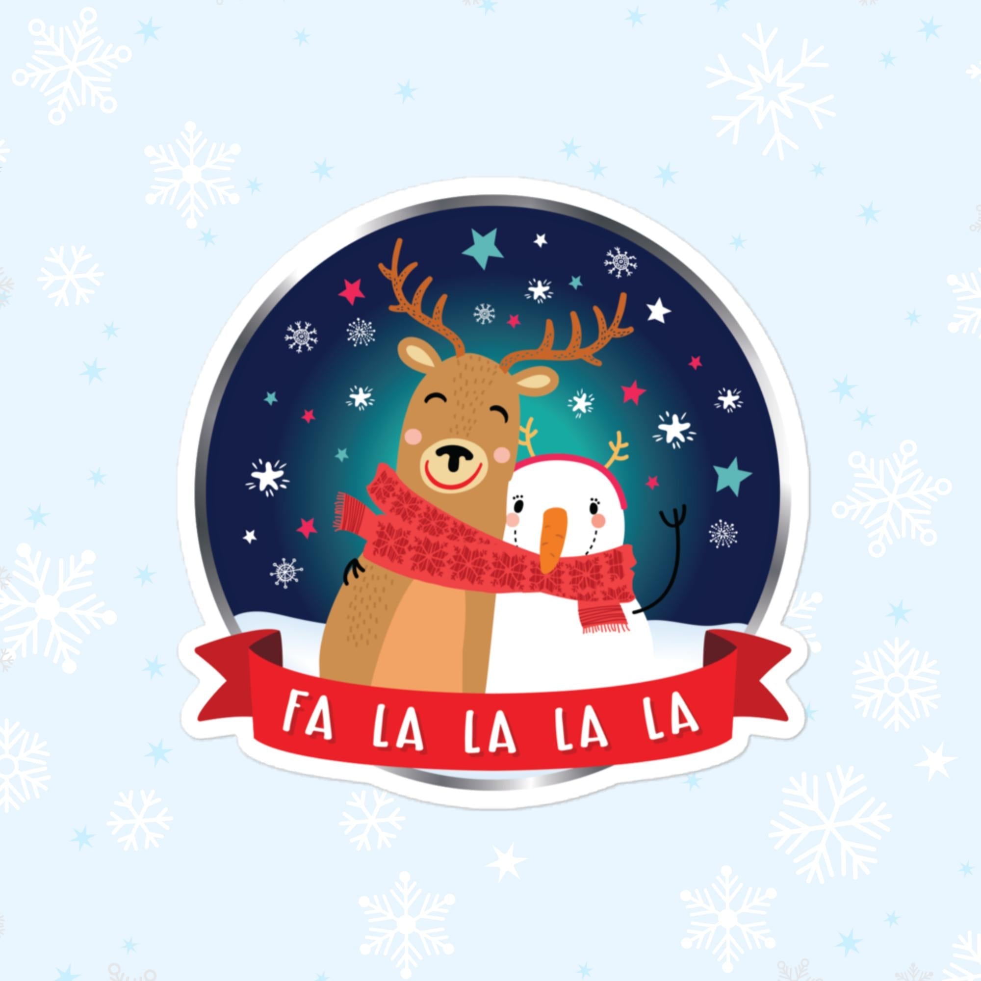 Fa La La La La Friends Sticker, Large 4in Vinyl Sticker