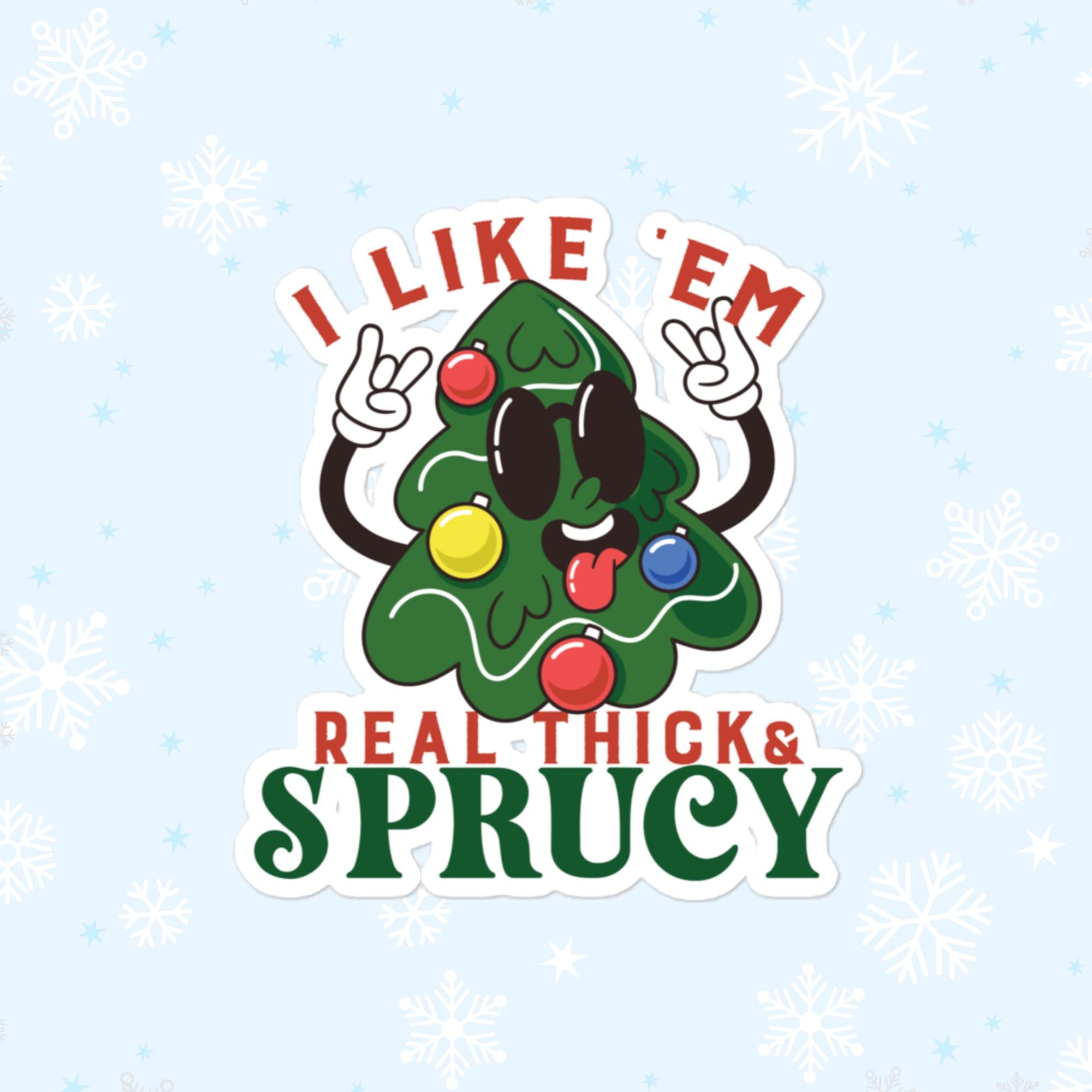 Thick & Sprucy Tree Sticker, Large 4in Vinyl Sticker