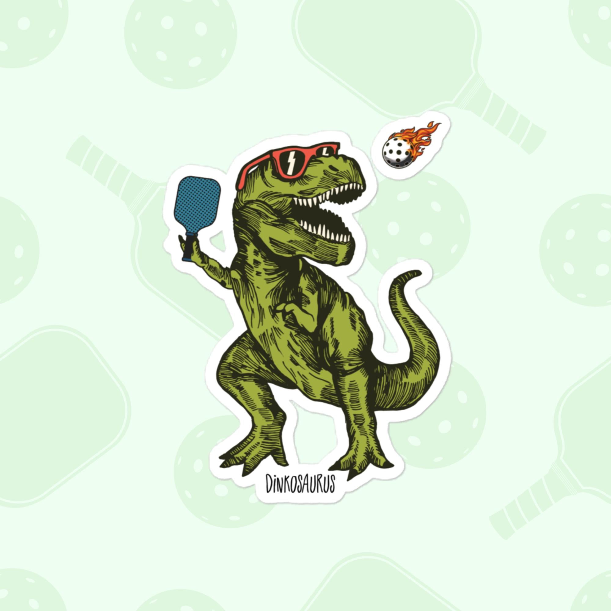 Dinkosaurus Sticker, Large 4in Vinyl Sticker