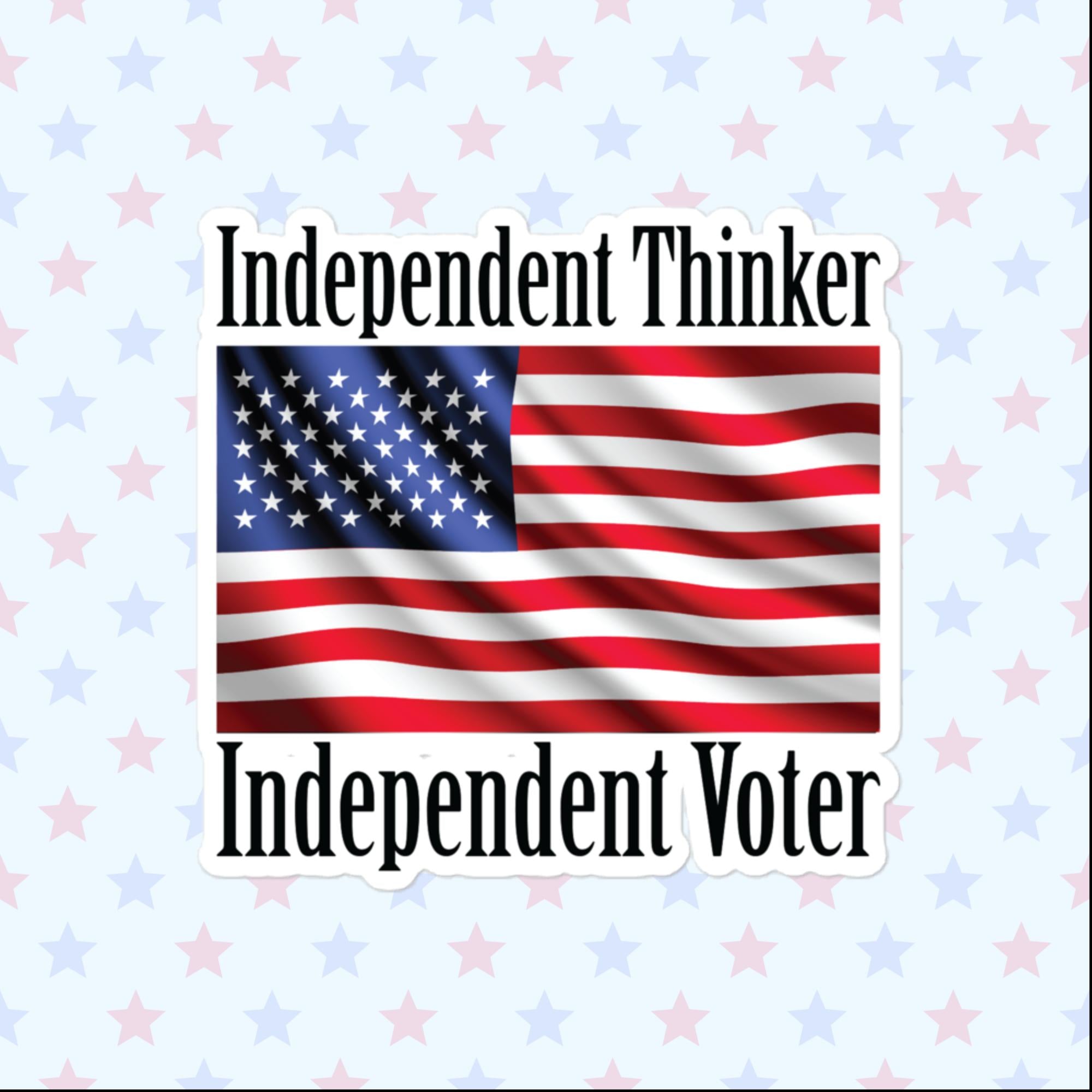 Independent Voter Sticker, Large 4in Vinyl Sticker