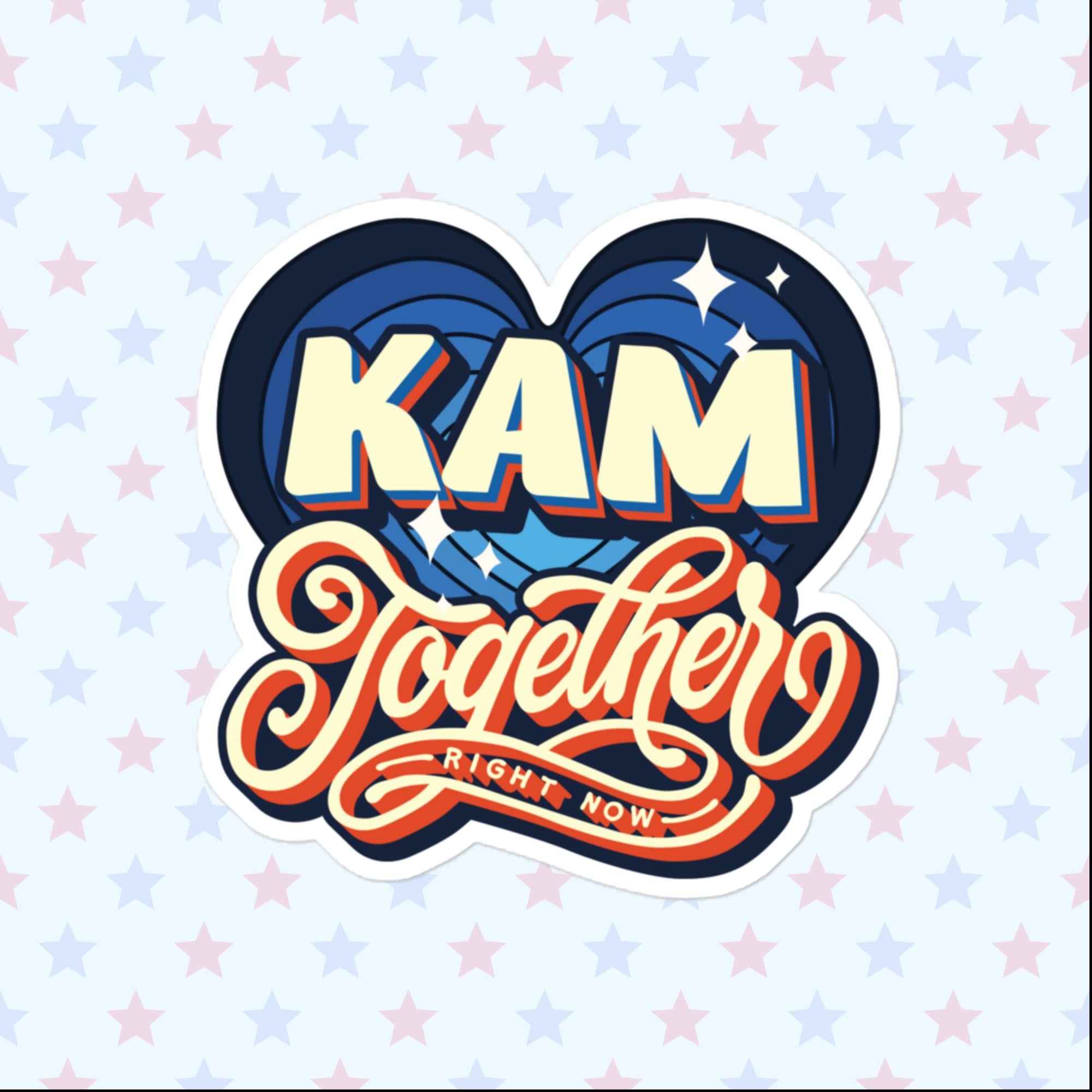 Kam Together Right Now Sticker, Large 4in Vinyl Sticker