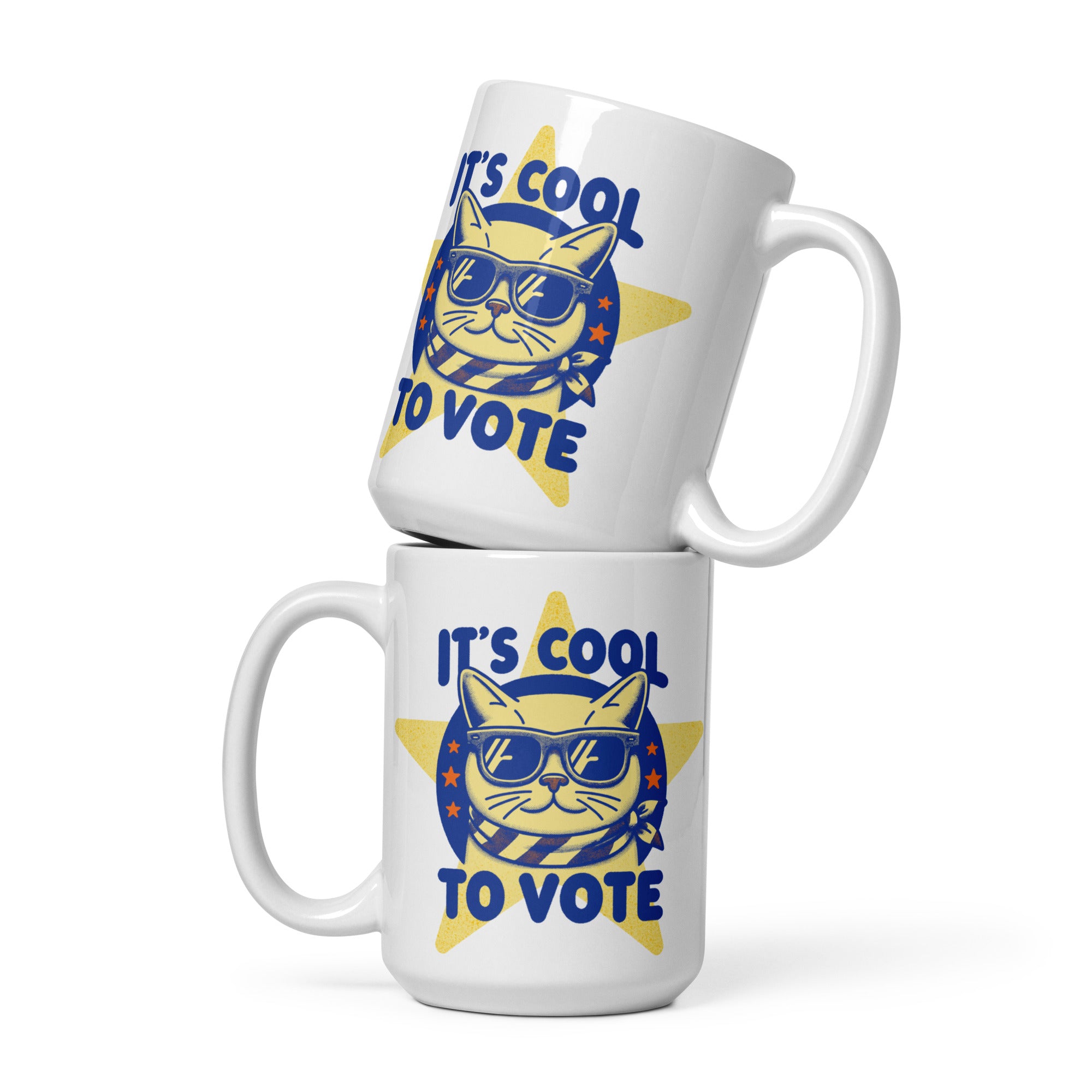 It's Cool To Vote Star Cat Mug