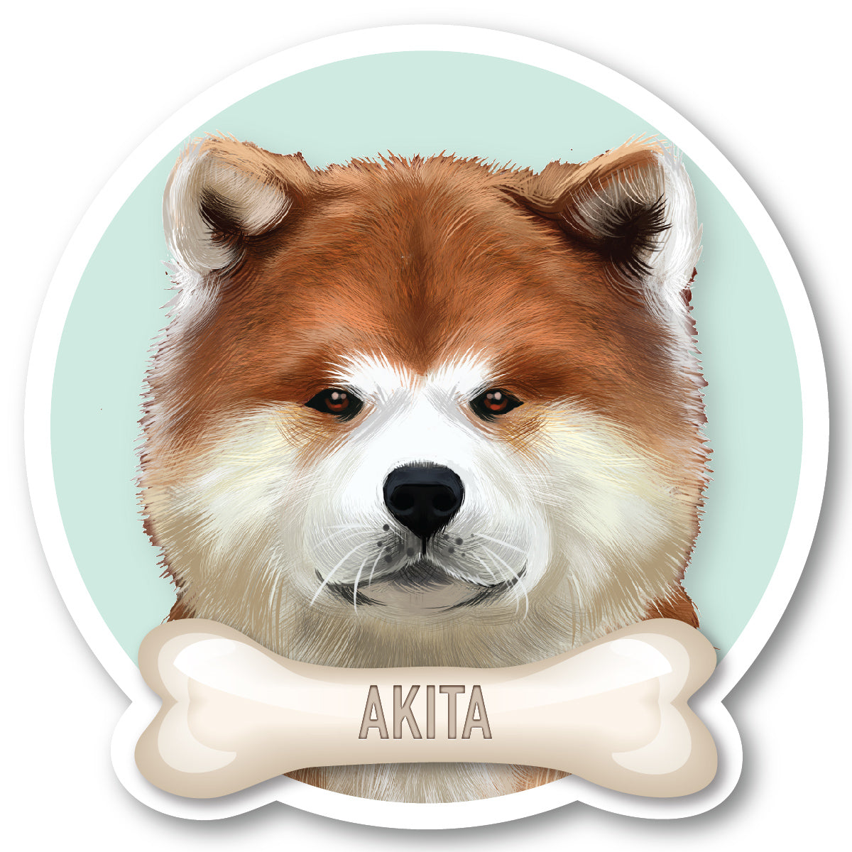 Akita Vinyl Sticker