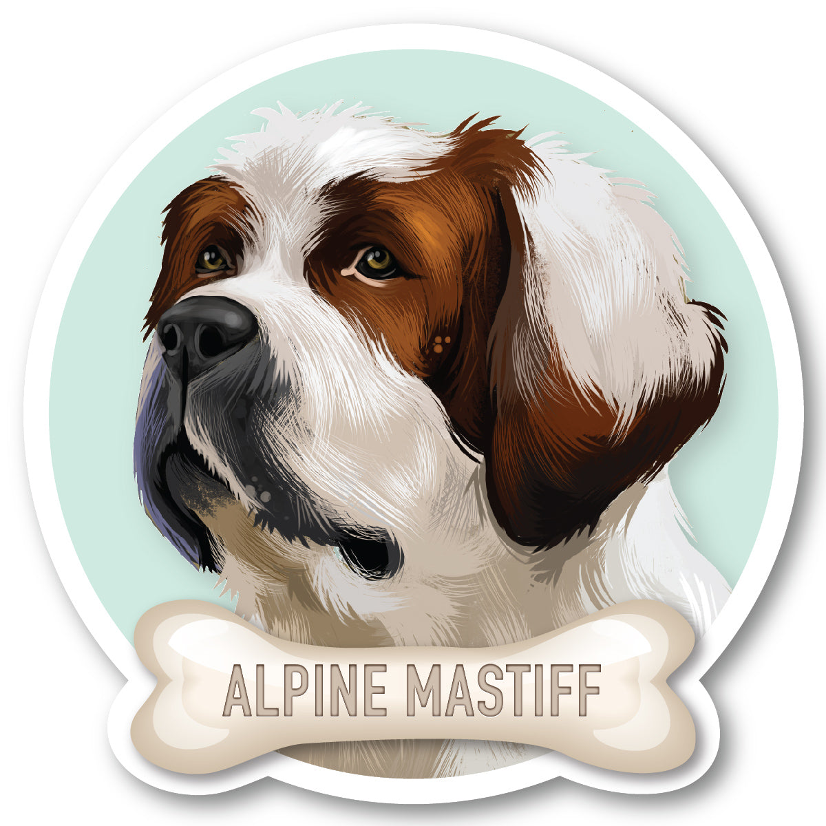 Alpine Mastiff Vinyl Sticker