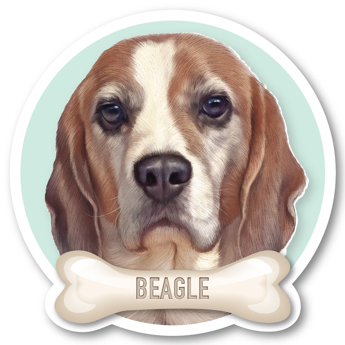 Beagle Brown Vinyl Sticker