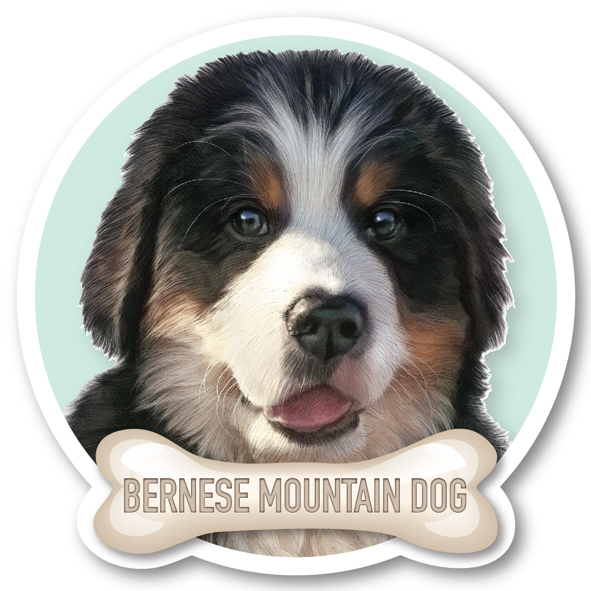 Berenese Mountain Dog Fluffy Vinyl Sticker