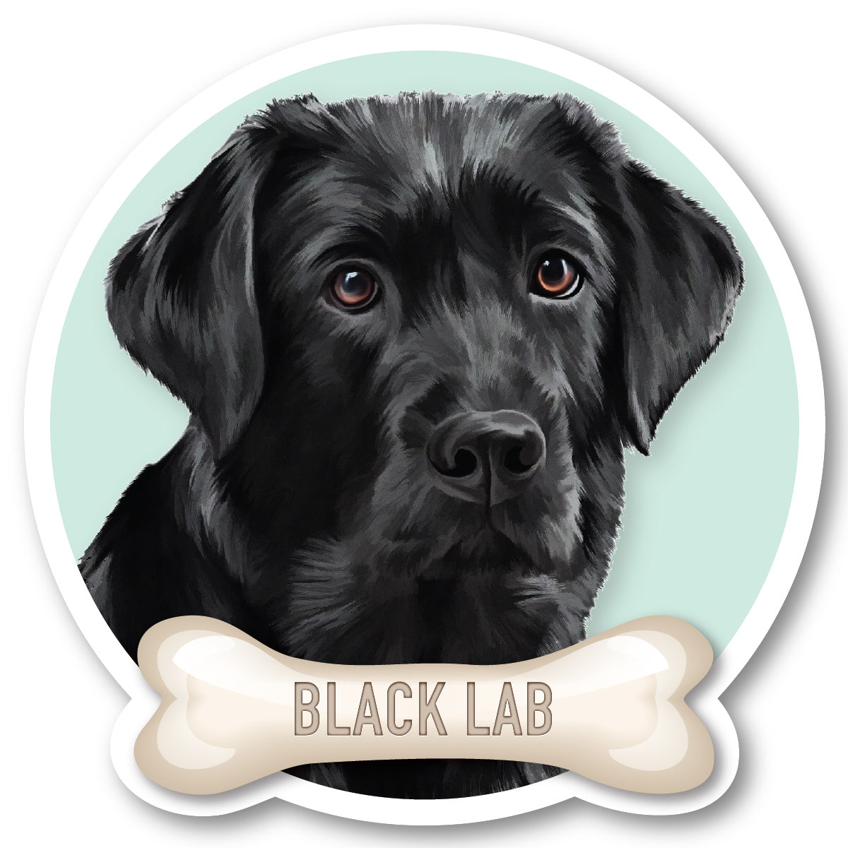 Black Lab Vinyl Sticker