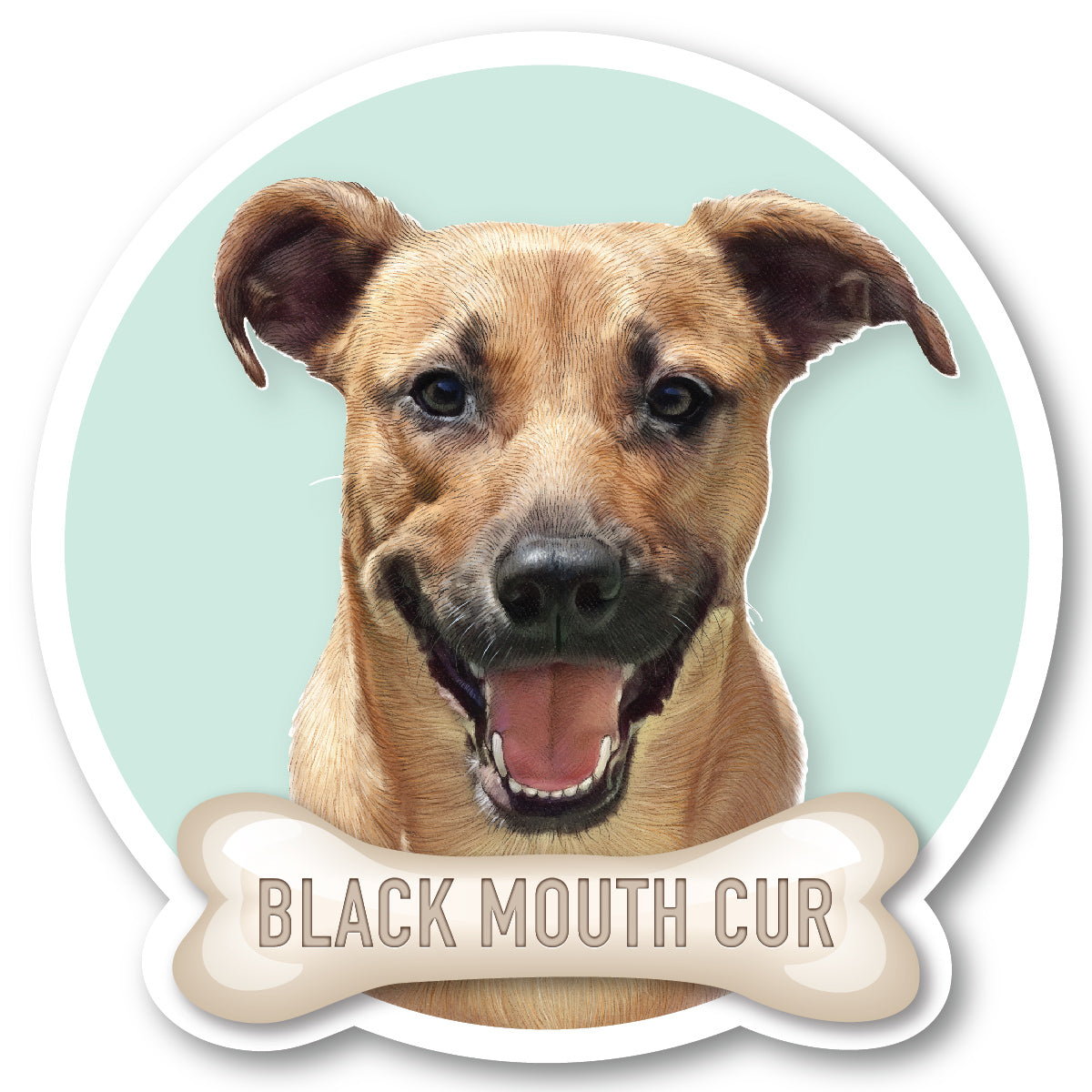 Black Mouth Cur Vinyl Sticker