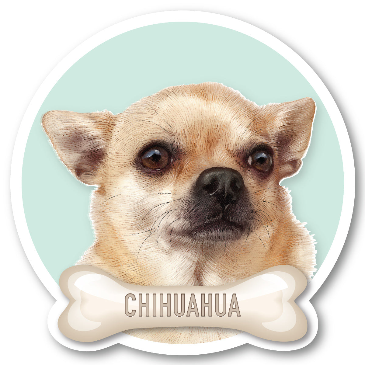 Chihuahua Blonde Vinyl Sticker