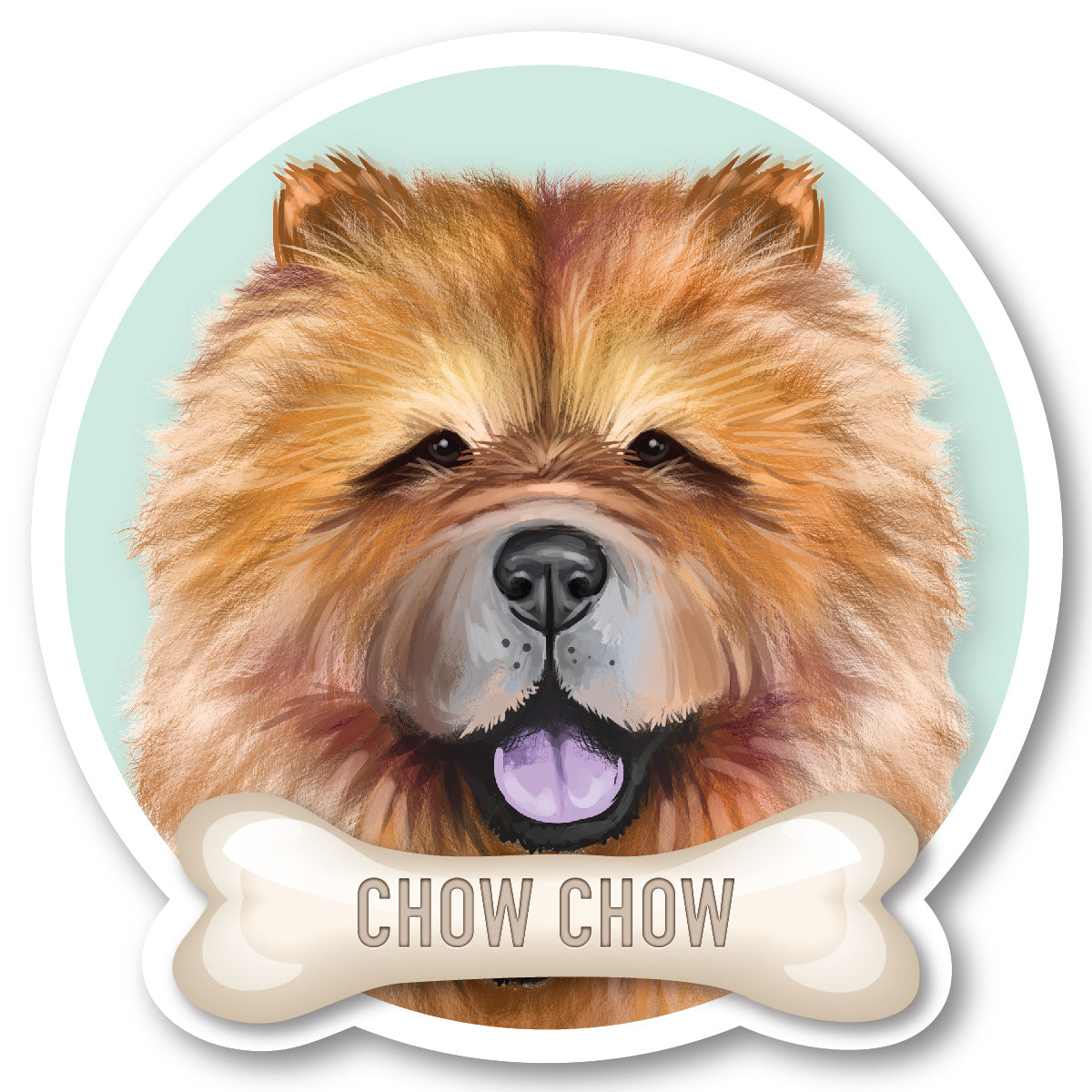 Chow Chow Vinyl Sticker