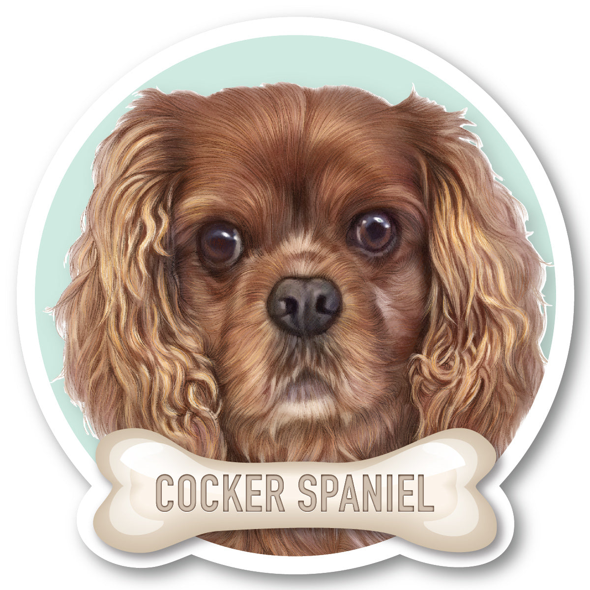 Cocker Spaniel Miniature Vinyl Sticker