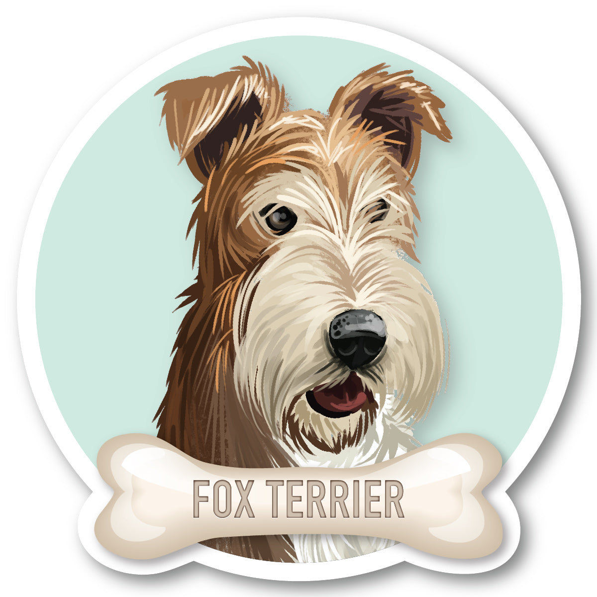 Fox Terrier Vinyl Sticker