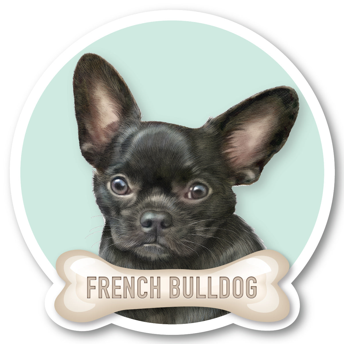 French Bulldog Black 1 Vinyl Sticker