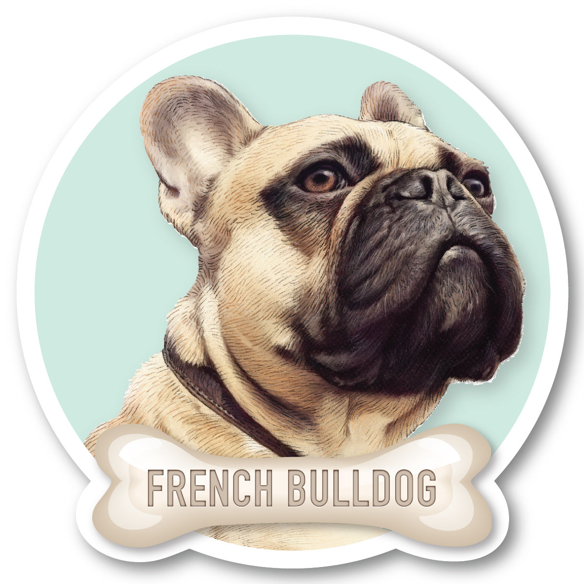French Bulldog Blonde Vinyl Sticker