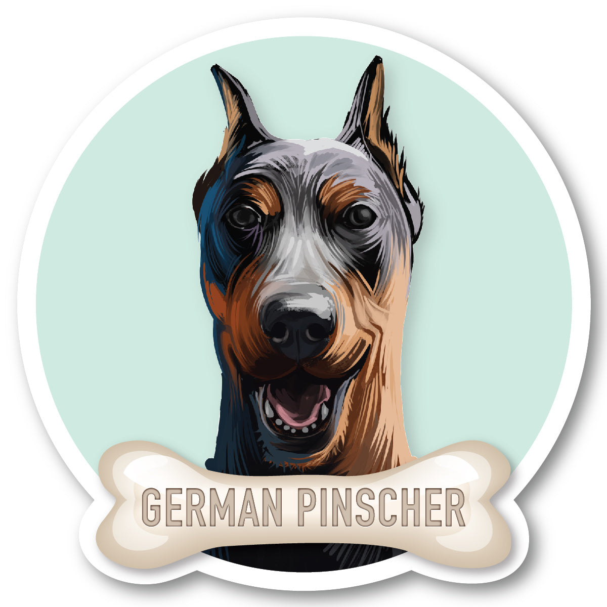 German Pinscher Vinyl Sticker
