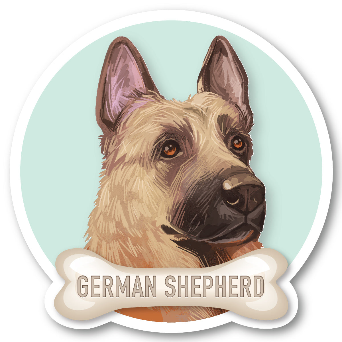 German Shepherd 1 Vinyl Sticker
