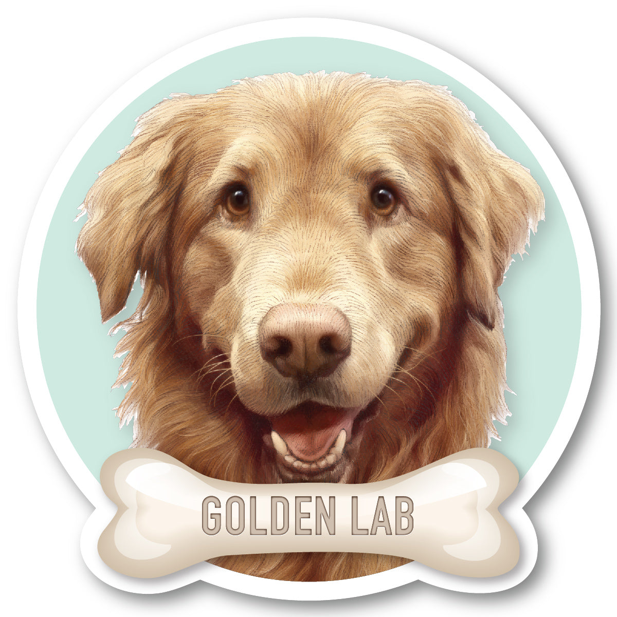 Golden Lab Vinyl Sticker