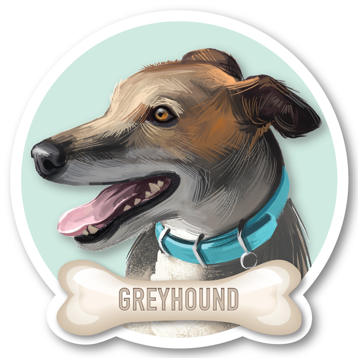 Greyhound Vinyl Sticker