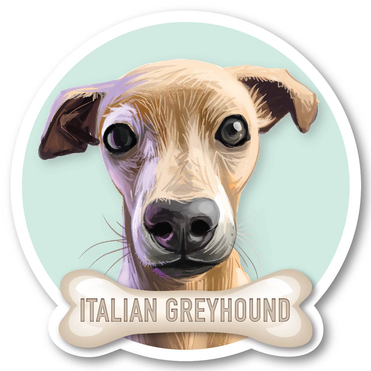 Italian Greyhound Vinyl Sticker