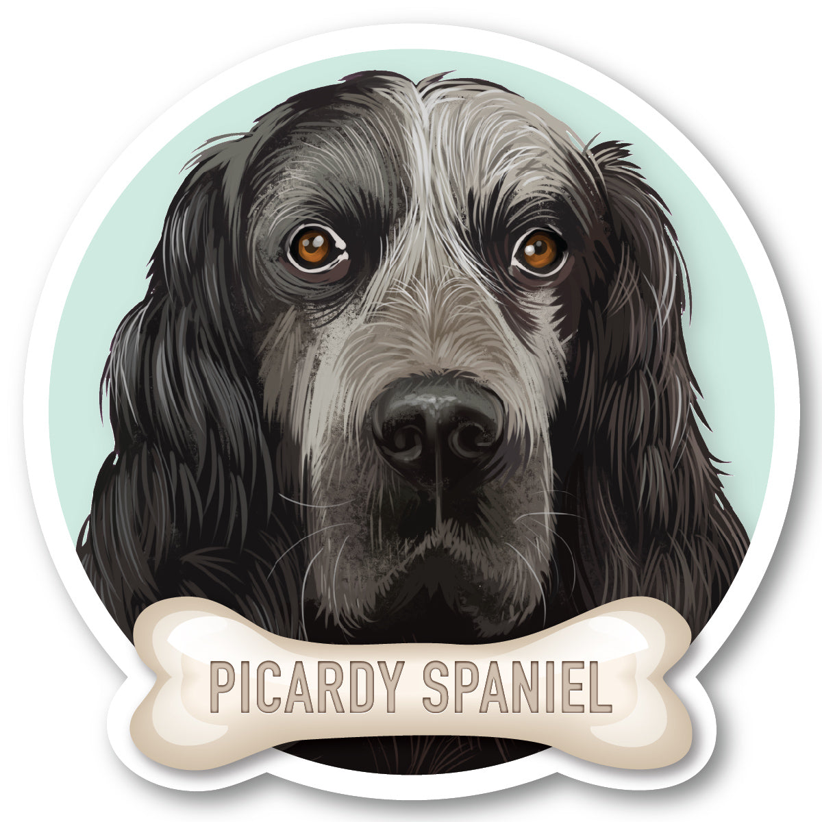 Picardy Spaniel Vinyl Sticker