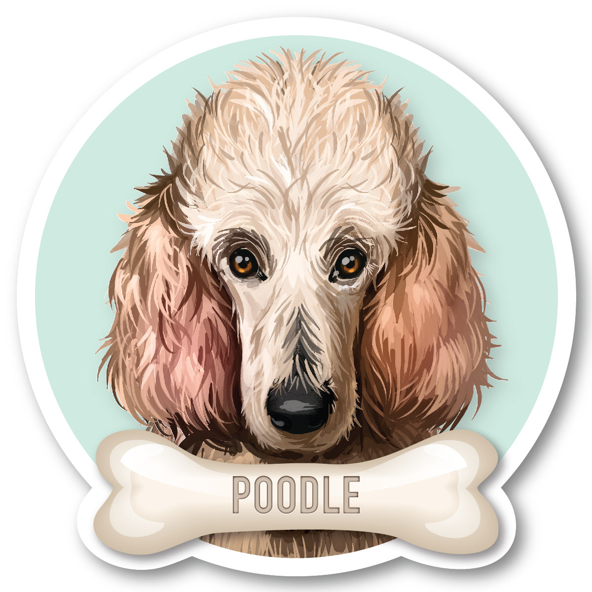 Poodle Vinyl Sticker